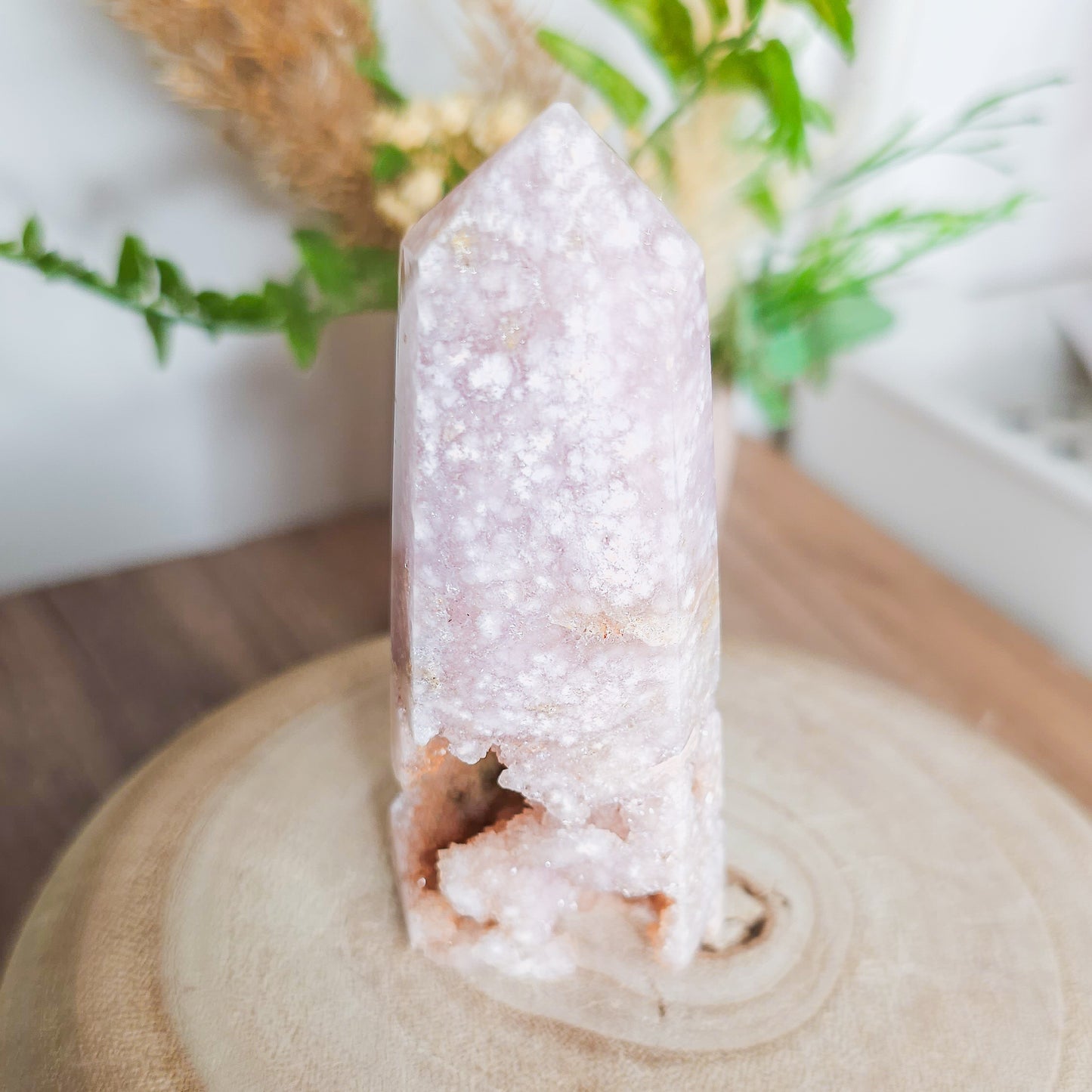 Pink Amethyst with Flower Agate