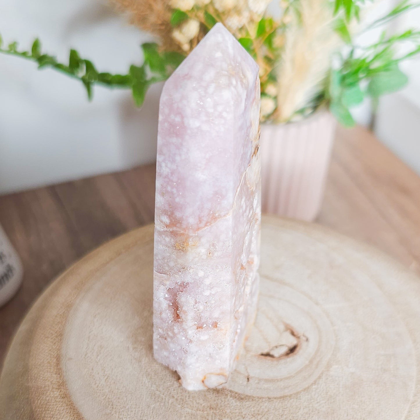Pink Amethyst with Flower Agate