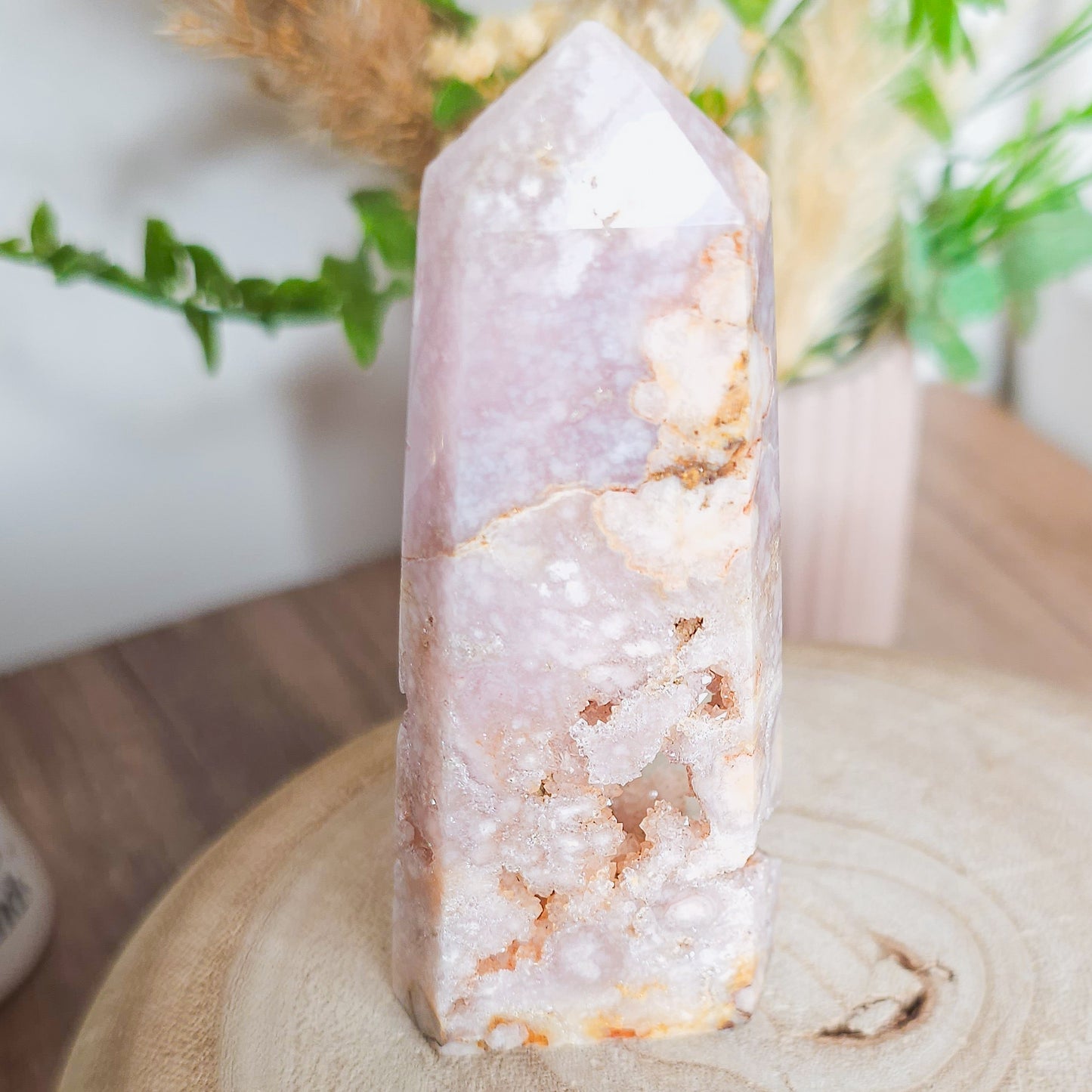 Pink Amethyst with Flower Agate
