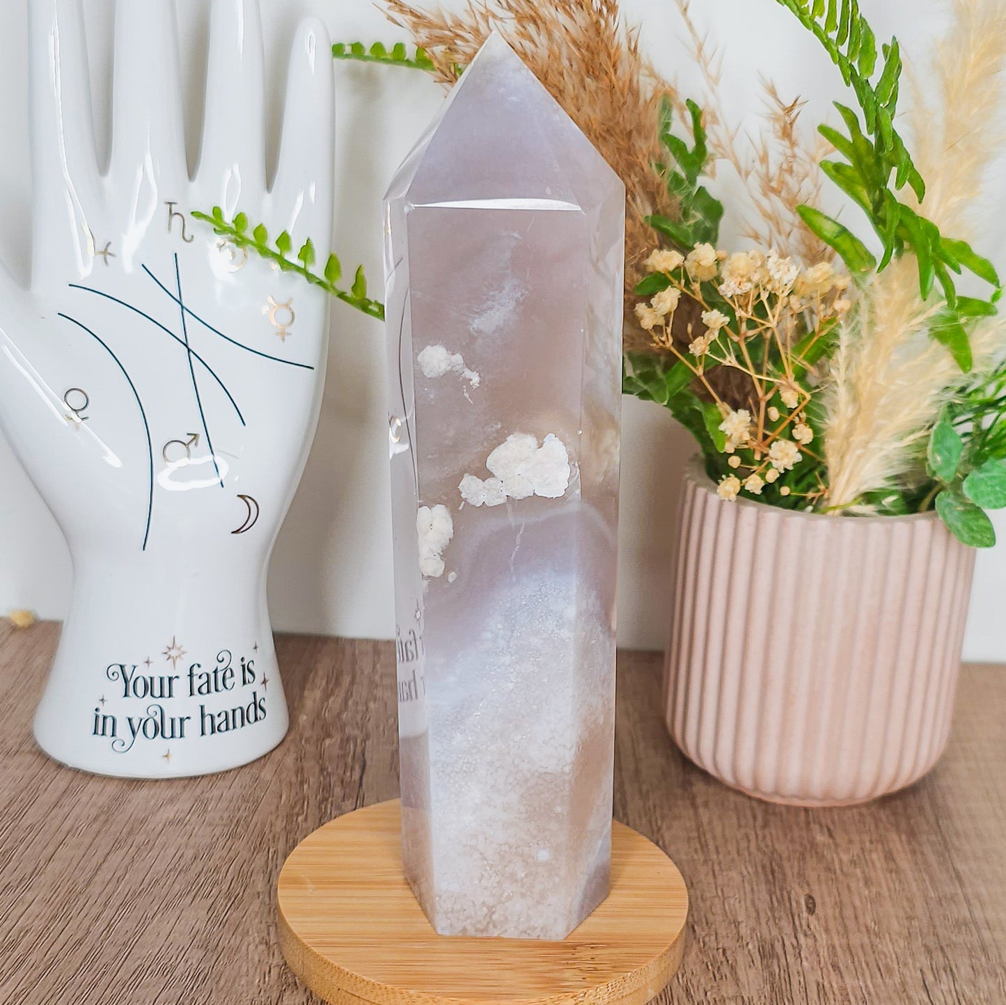Statement Flower Agate Tower