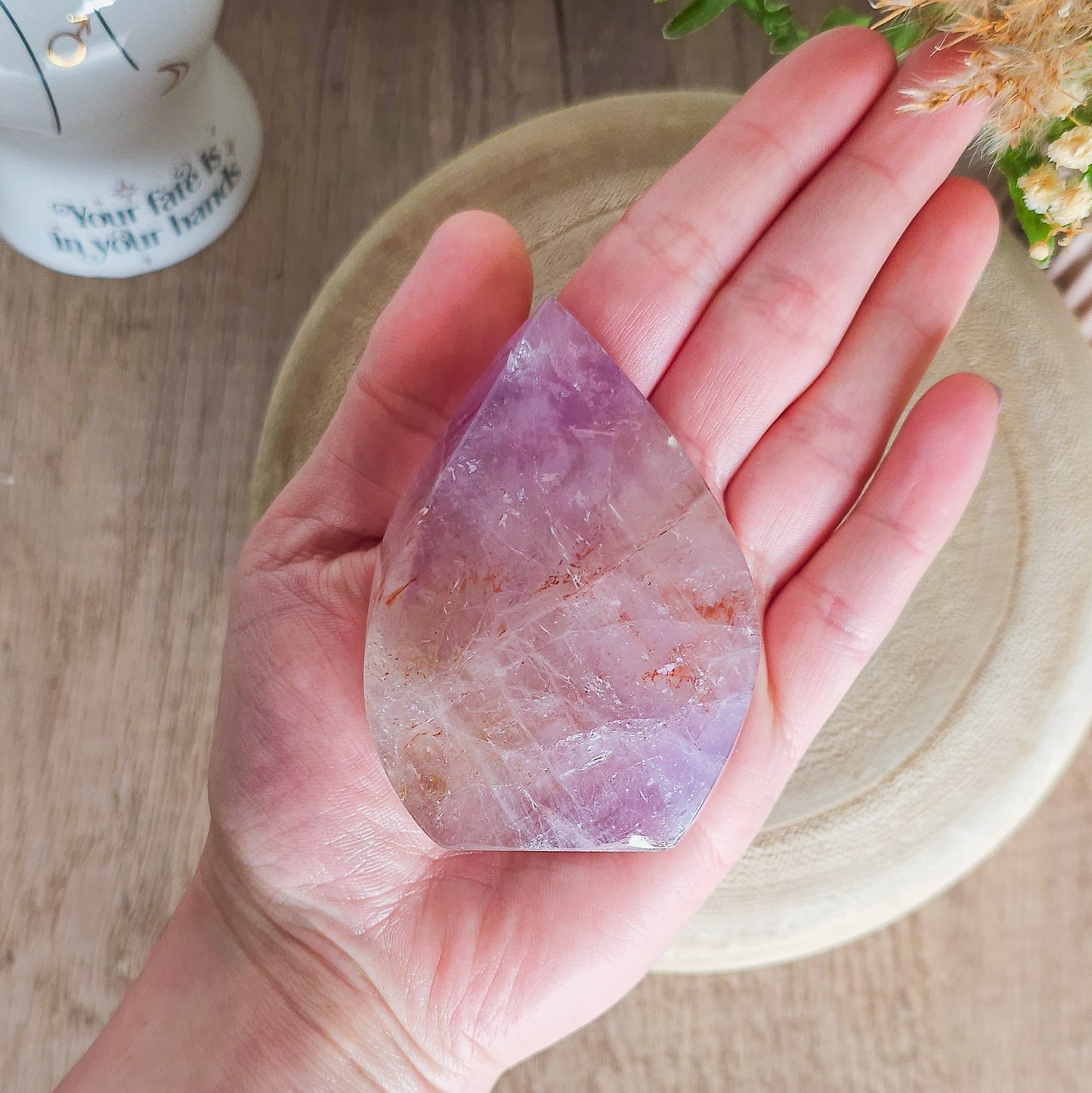 Amethyst with Red Hematite inclusions Free-Form