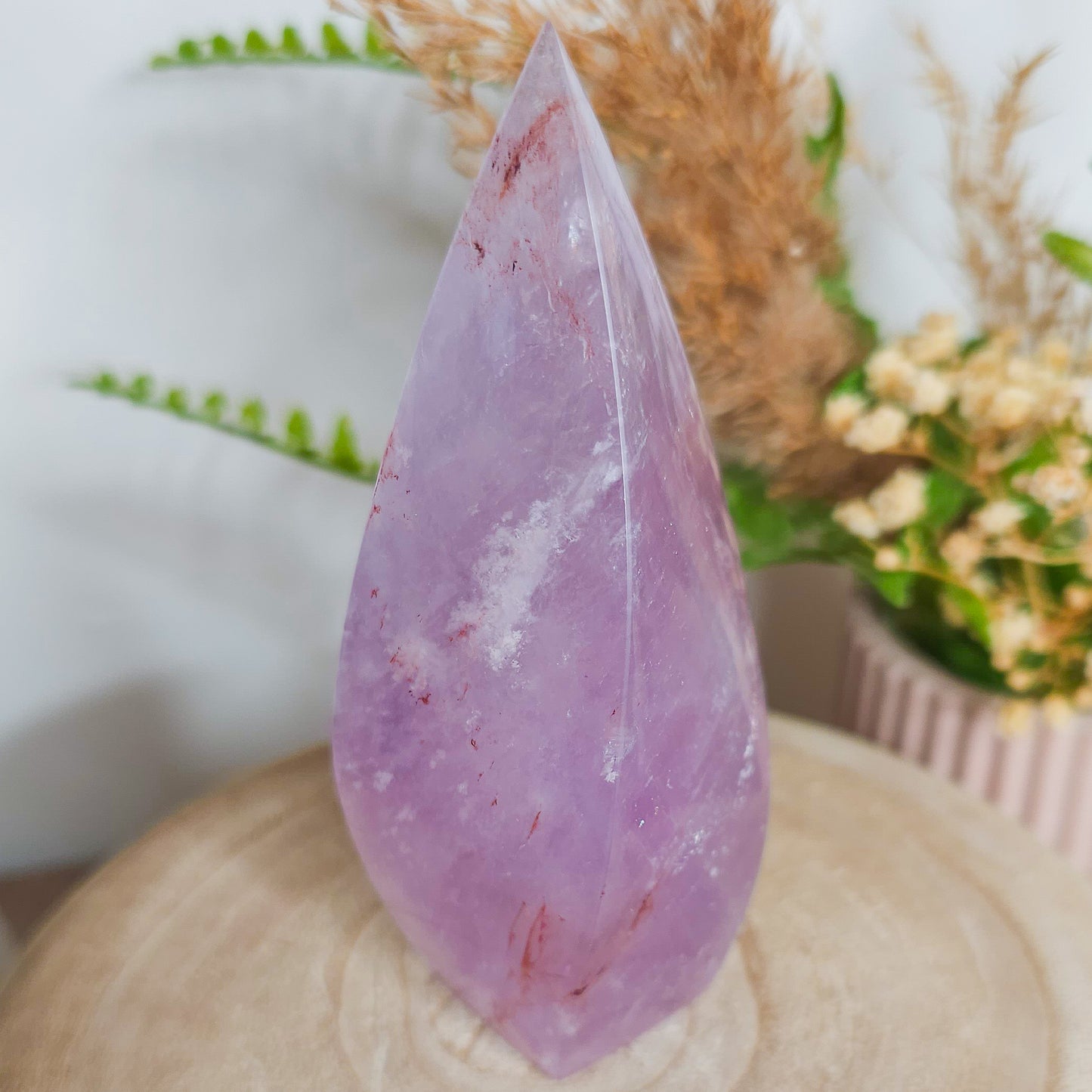 Amethyst with Red Hematite inclusions Free-Form