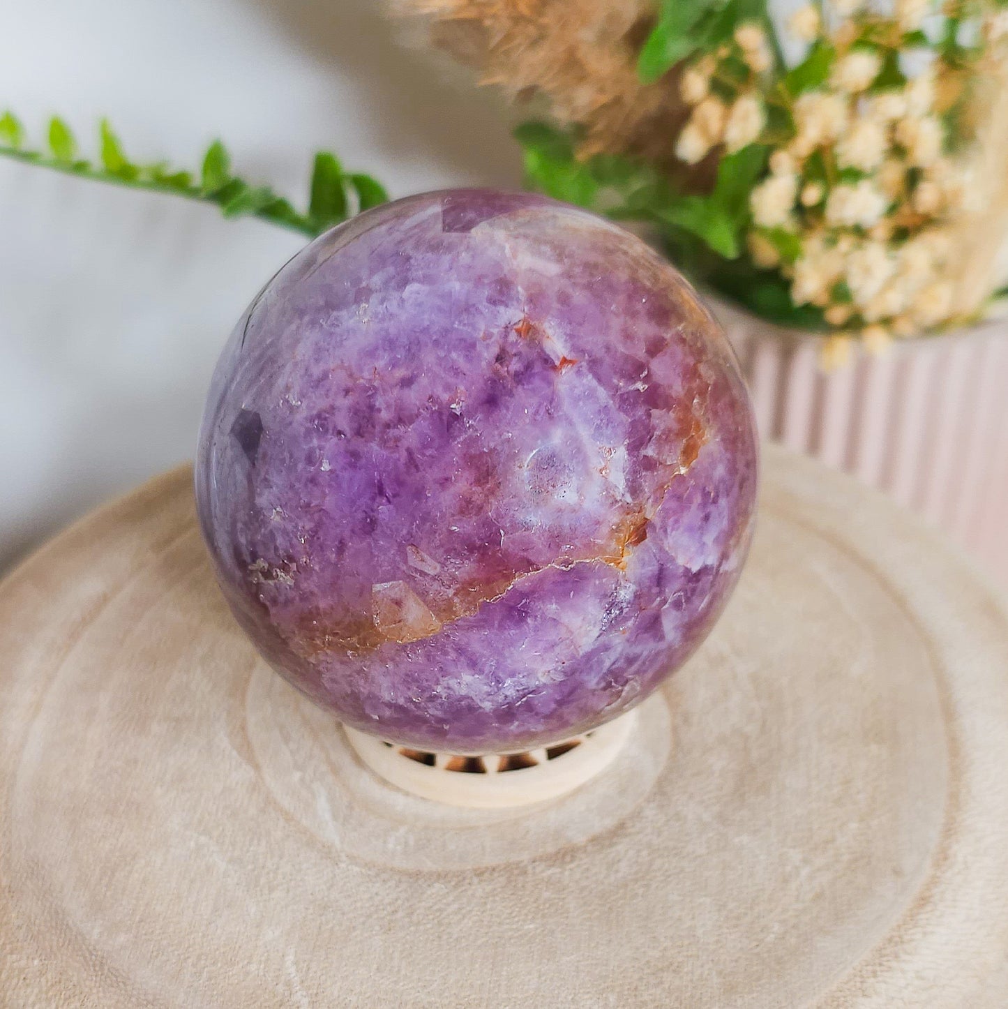 Amethyst with Jasper Sphere