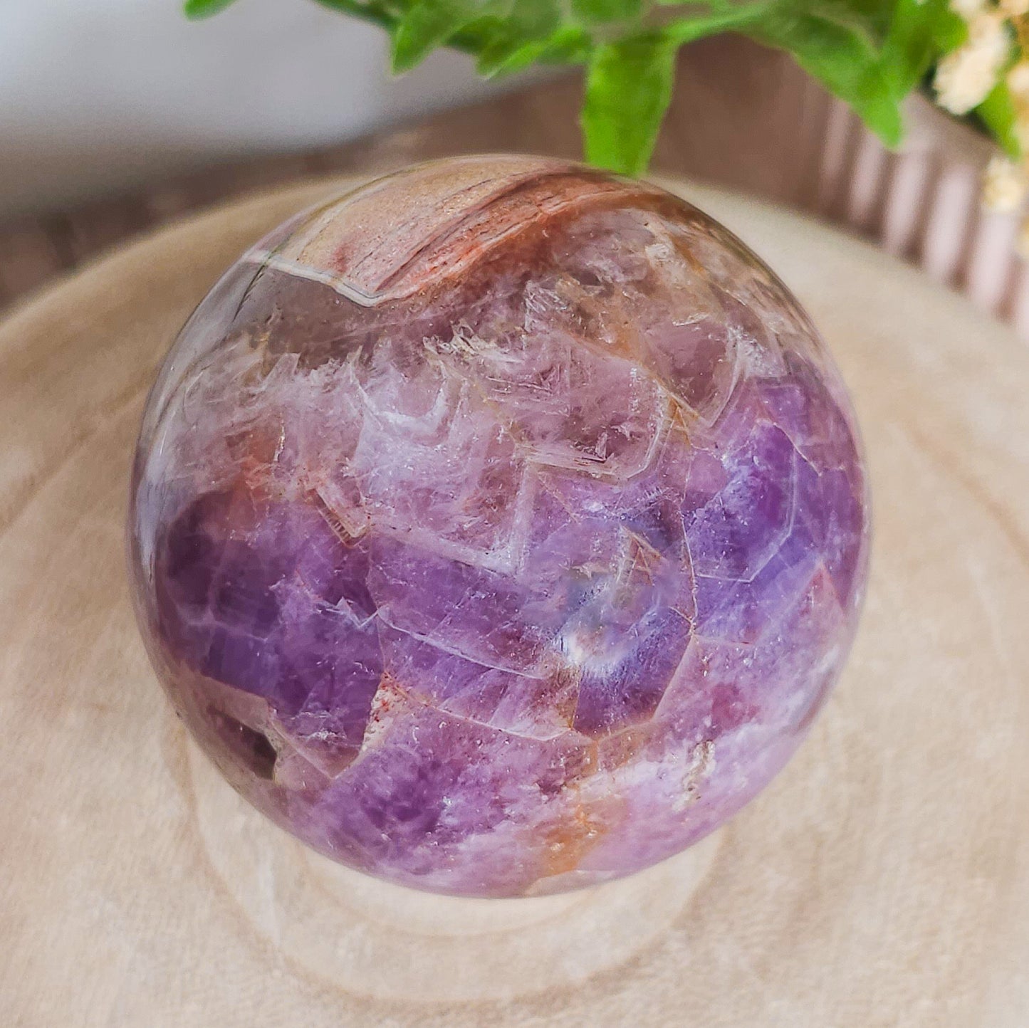 Amethyst with Jasper Sphere