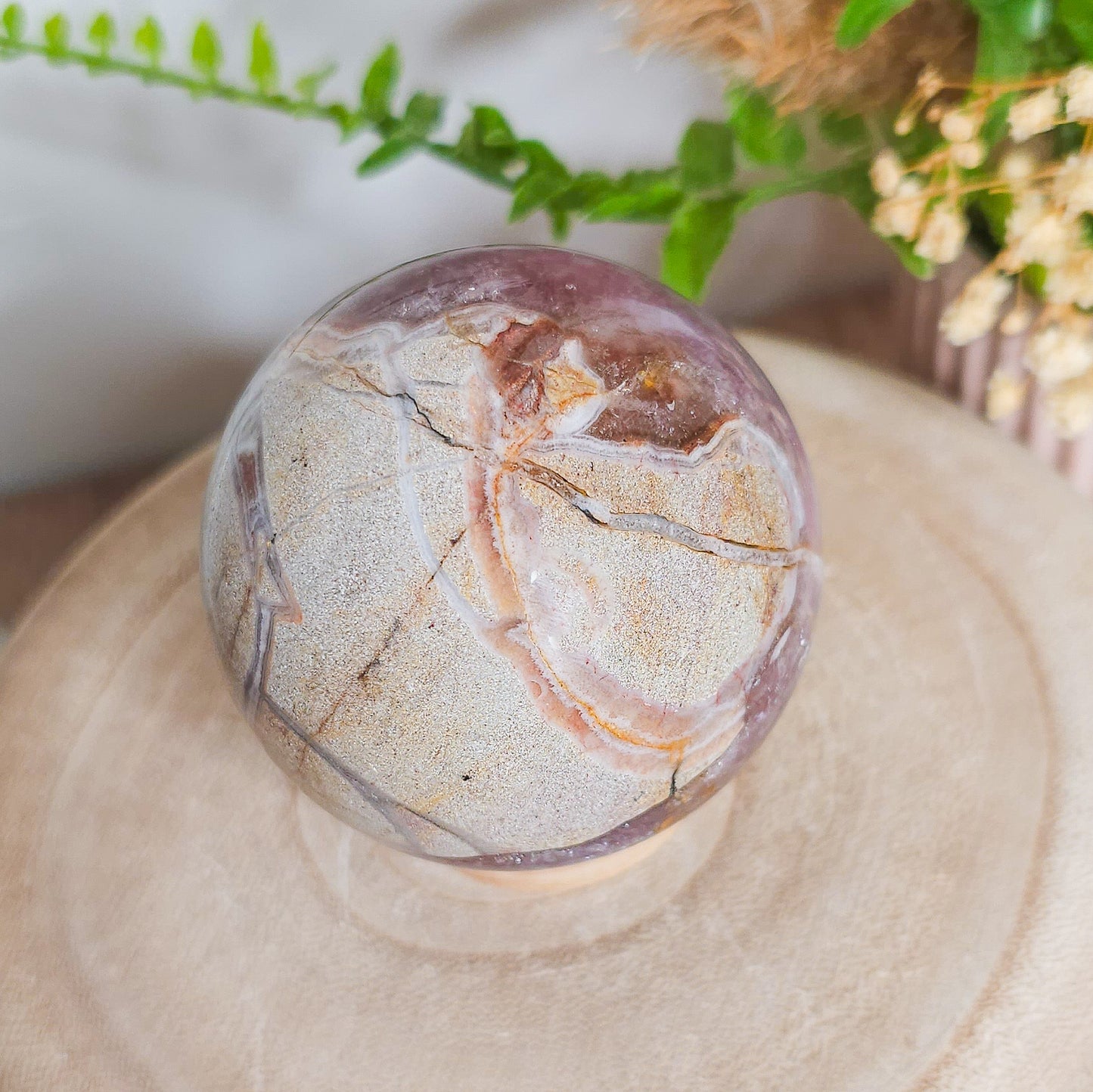 Amethyst with Jasper Sphere
