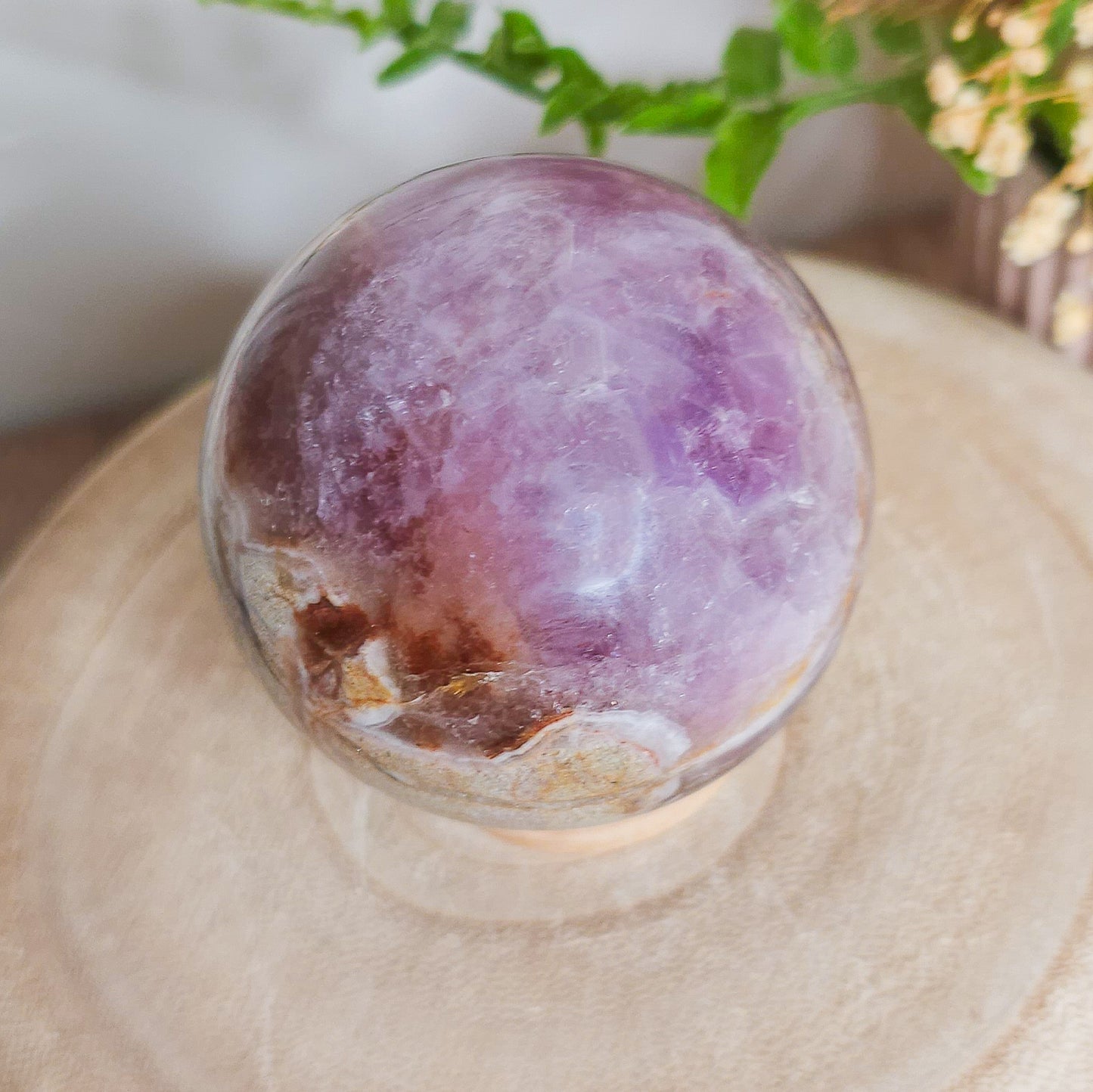 Amethyst with Jasper Sphere