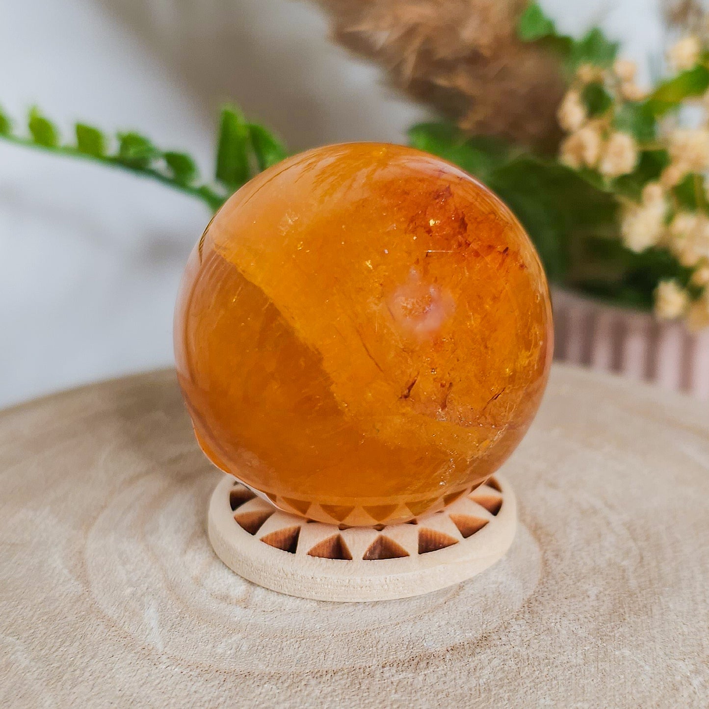 High Quality Yellow Fluorite Sphere