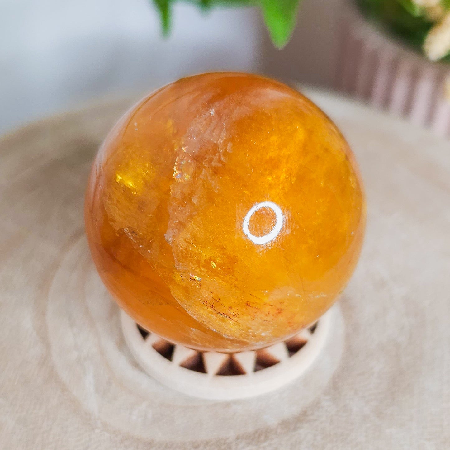 High Quality Yellow Fluorite Sphere