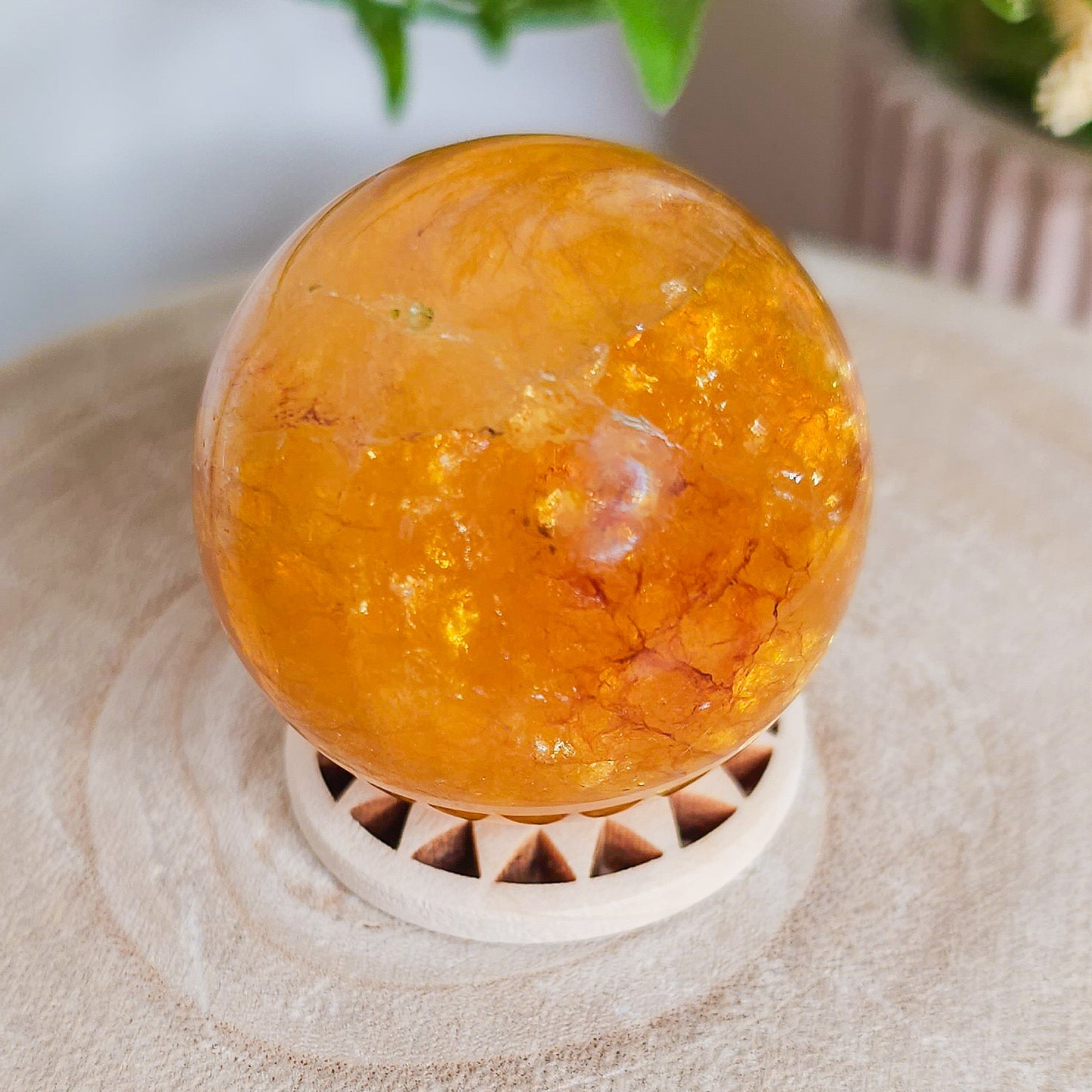 High Quality Yellow Fluorite Sphere