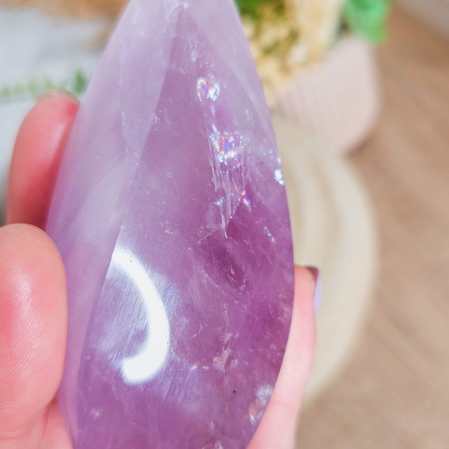 Amethyst with Red Hematite inclusions Free-Form