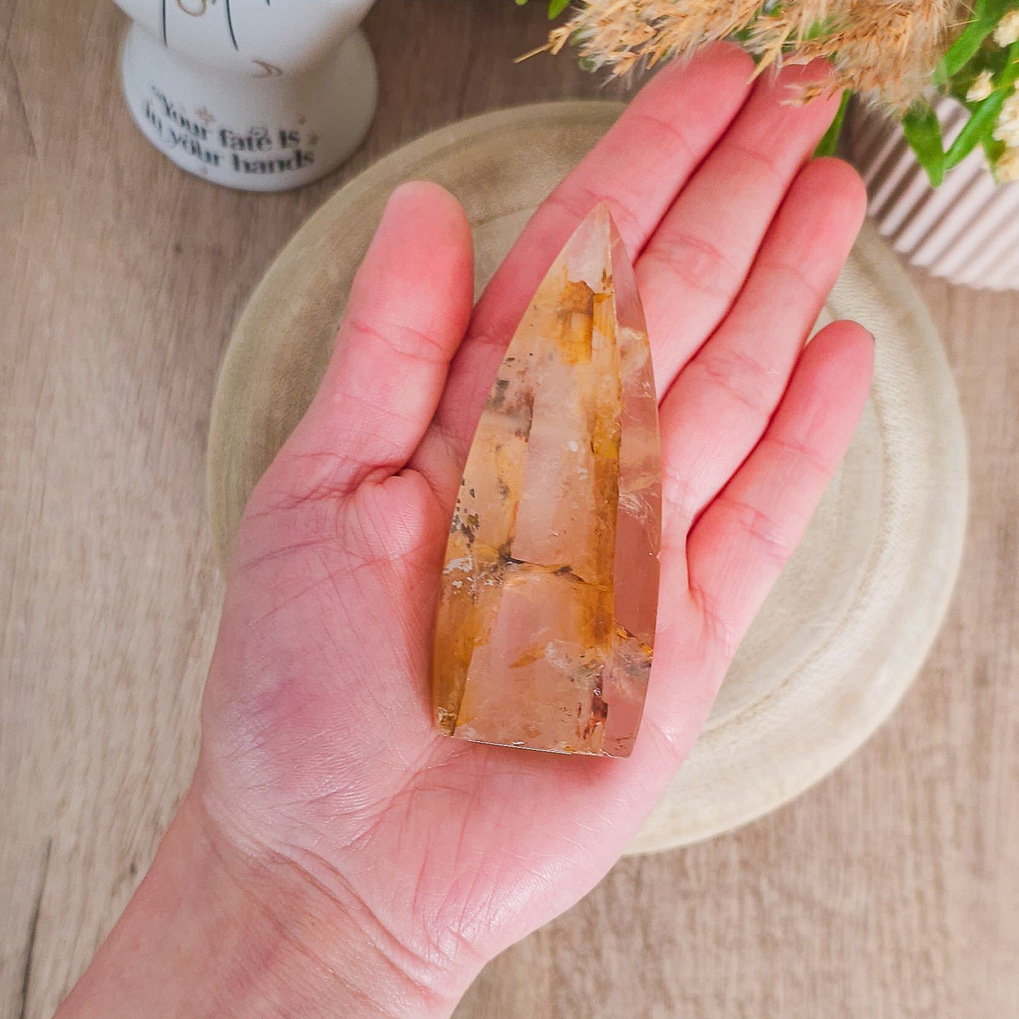 Golden Healer Free-Form with Pyrite Inclusions