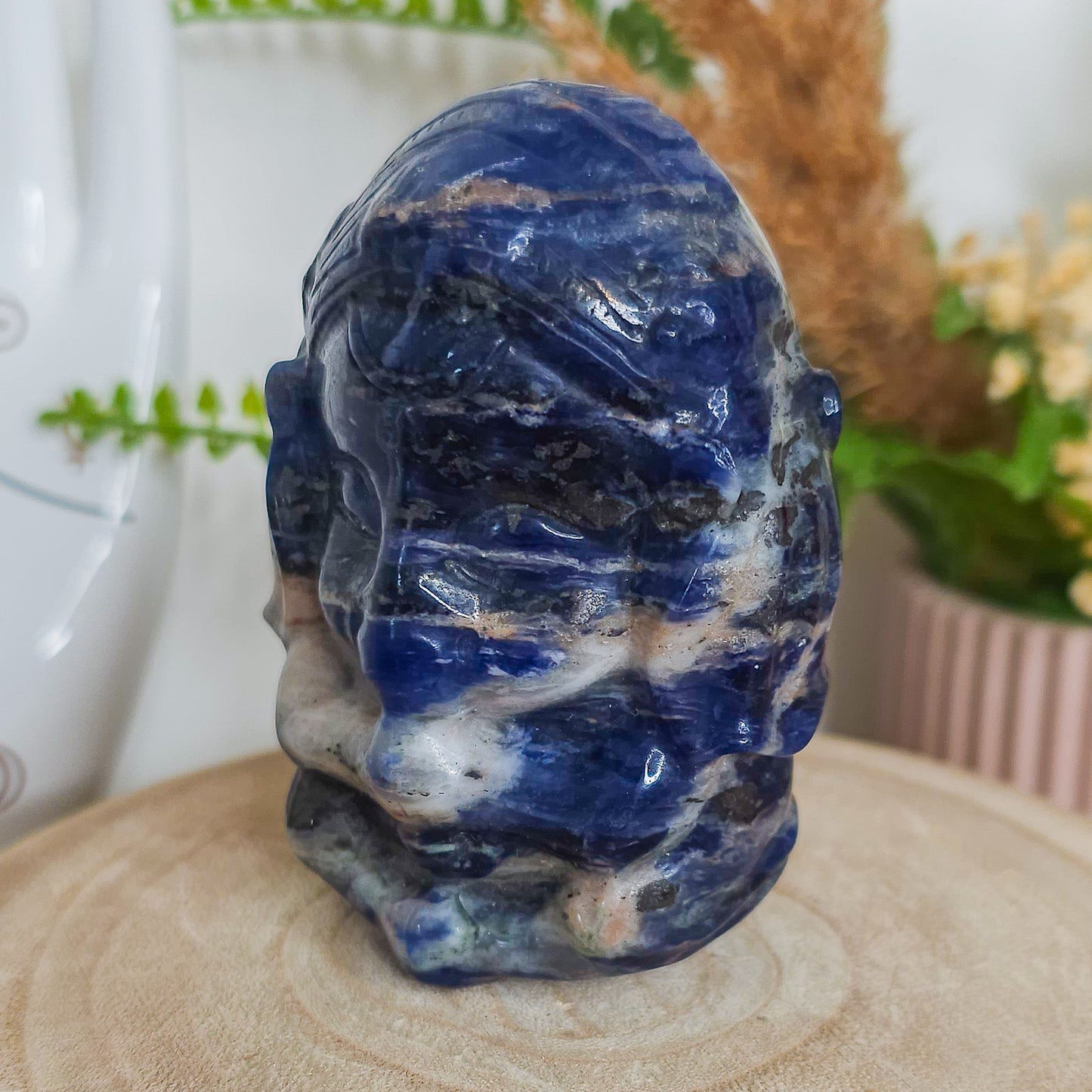 Sodalite Ganesha Carving