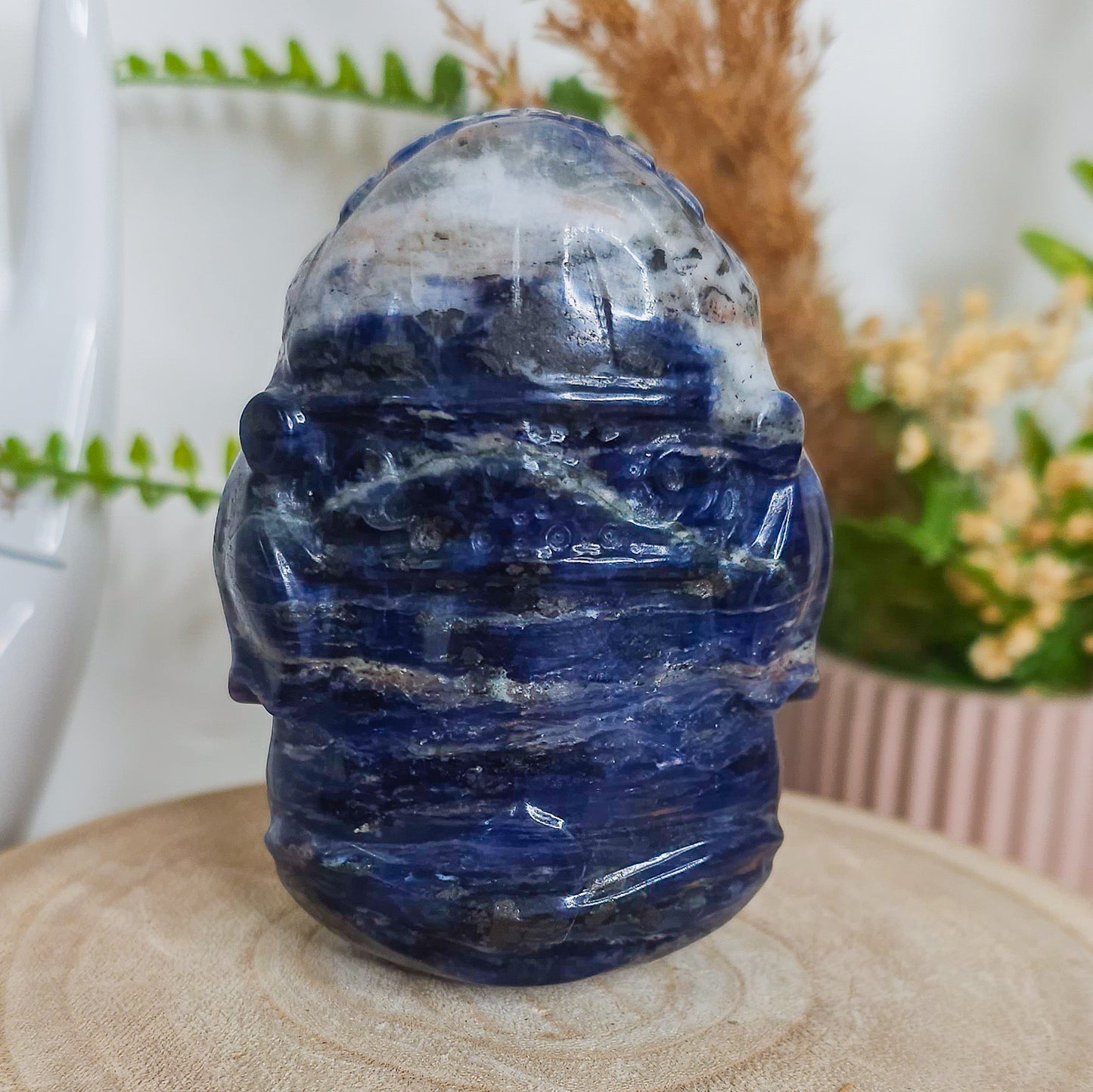 Sodalite Ganesha Carving