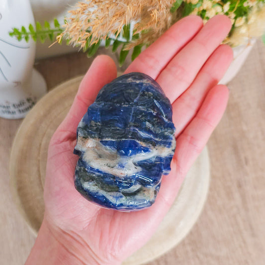 Sodalite Ganesha Carving
