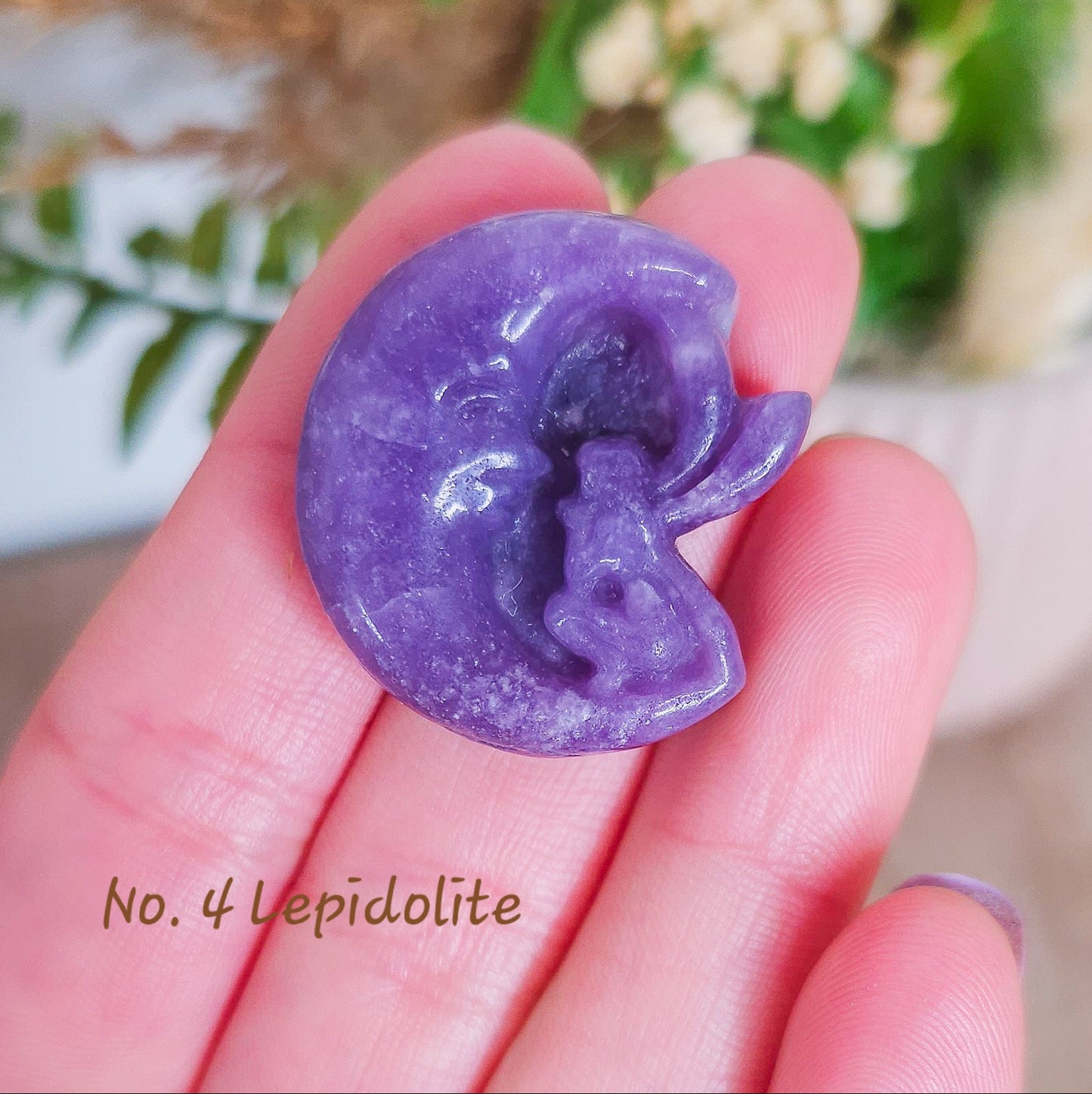 Fairy with Moon Crystal Carvings