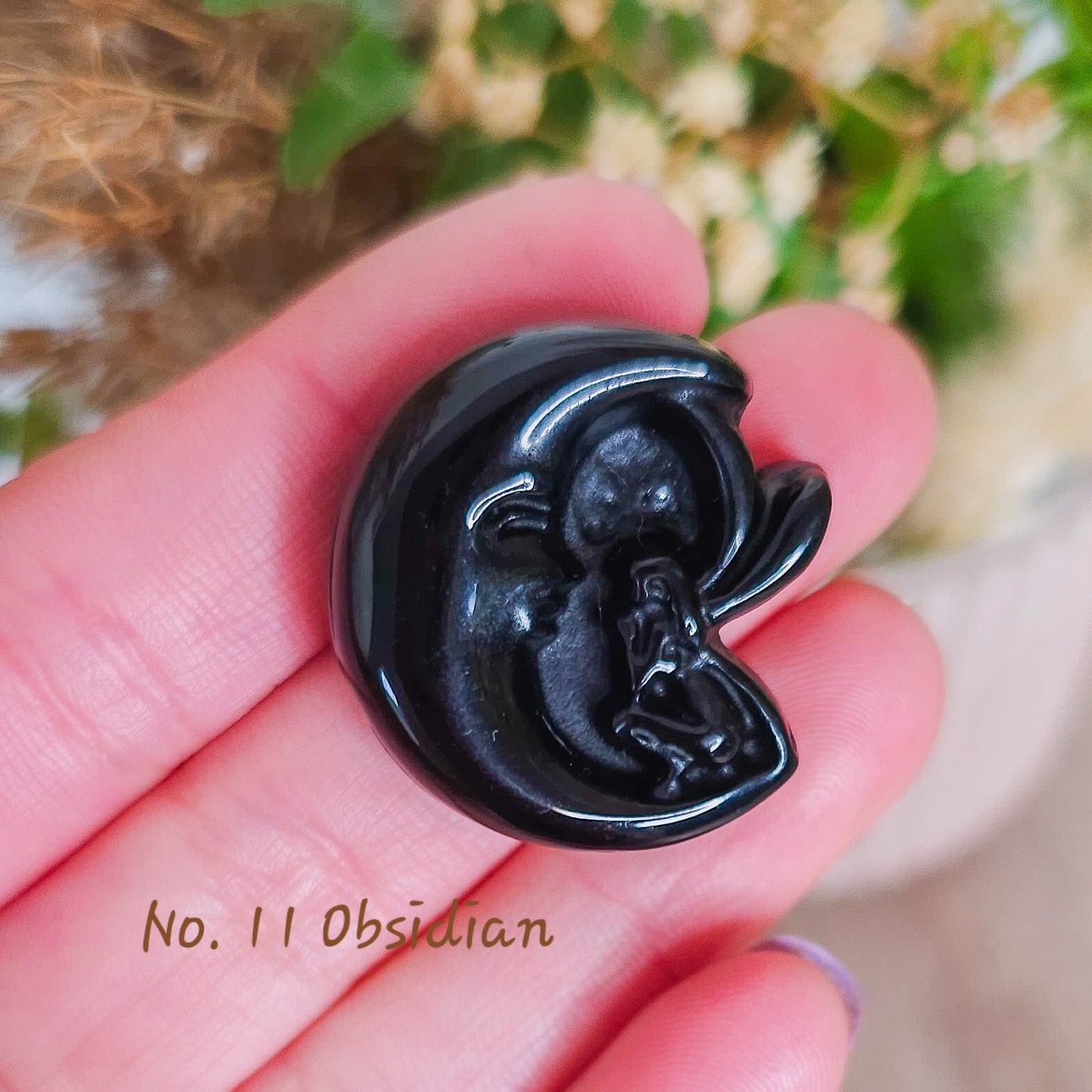 Fairy with Moon Crystal Carvings