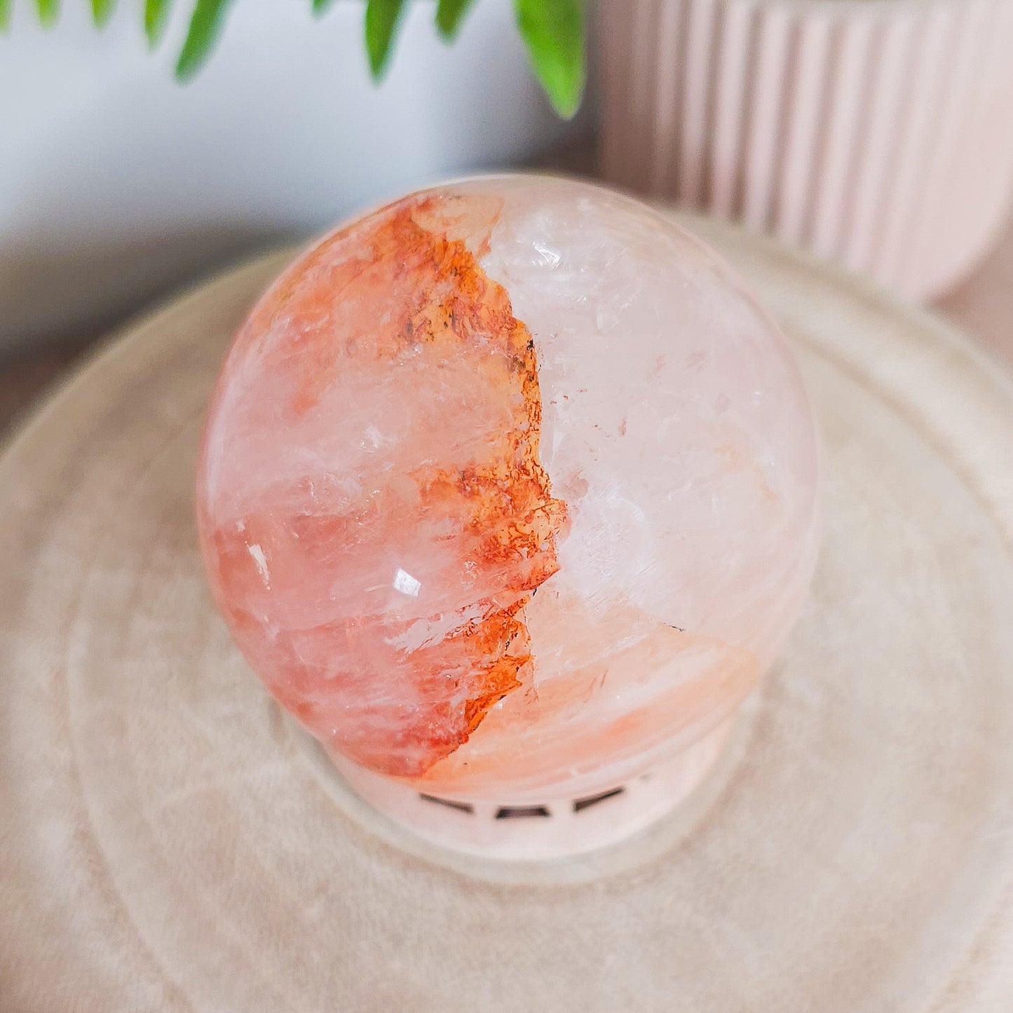 High Quality Fire Quartz Sphere with Asterism