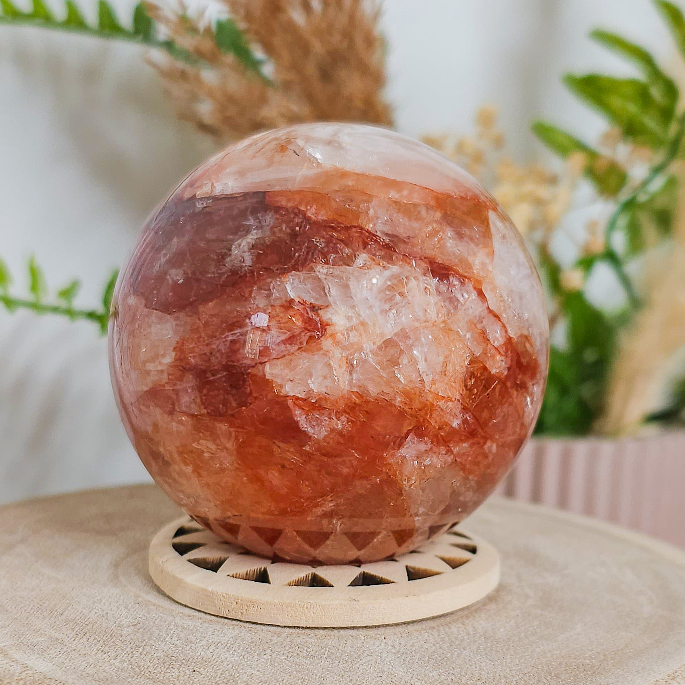 Fire Quartz Sphere