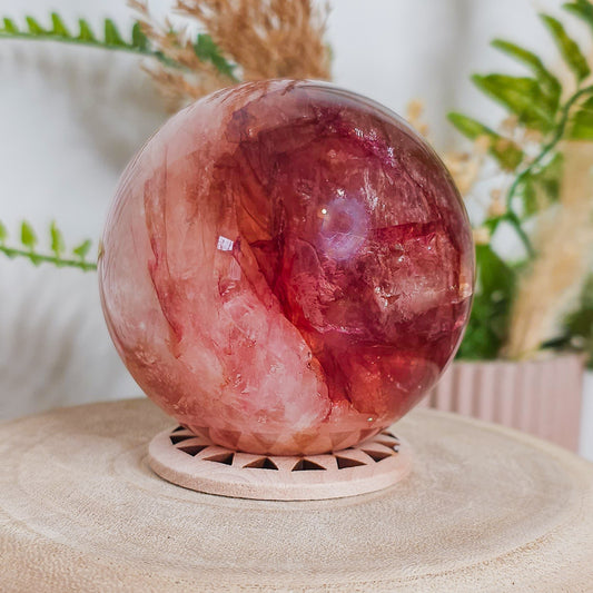 Fire/Red Hematoid Quartz Sphere