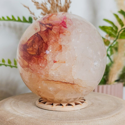 Statement Red Hematoid / Fire Quartz Sphere (575g)