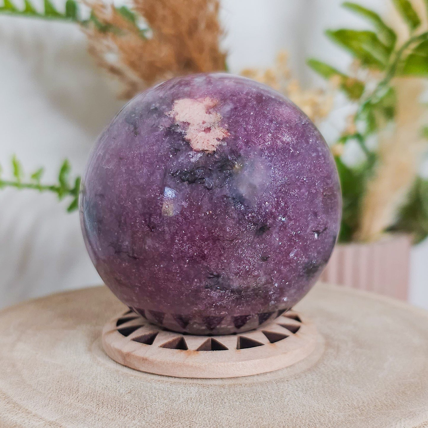 Lepidolite with Pink Tourmaline and Quartz
