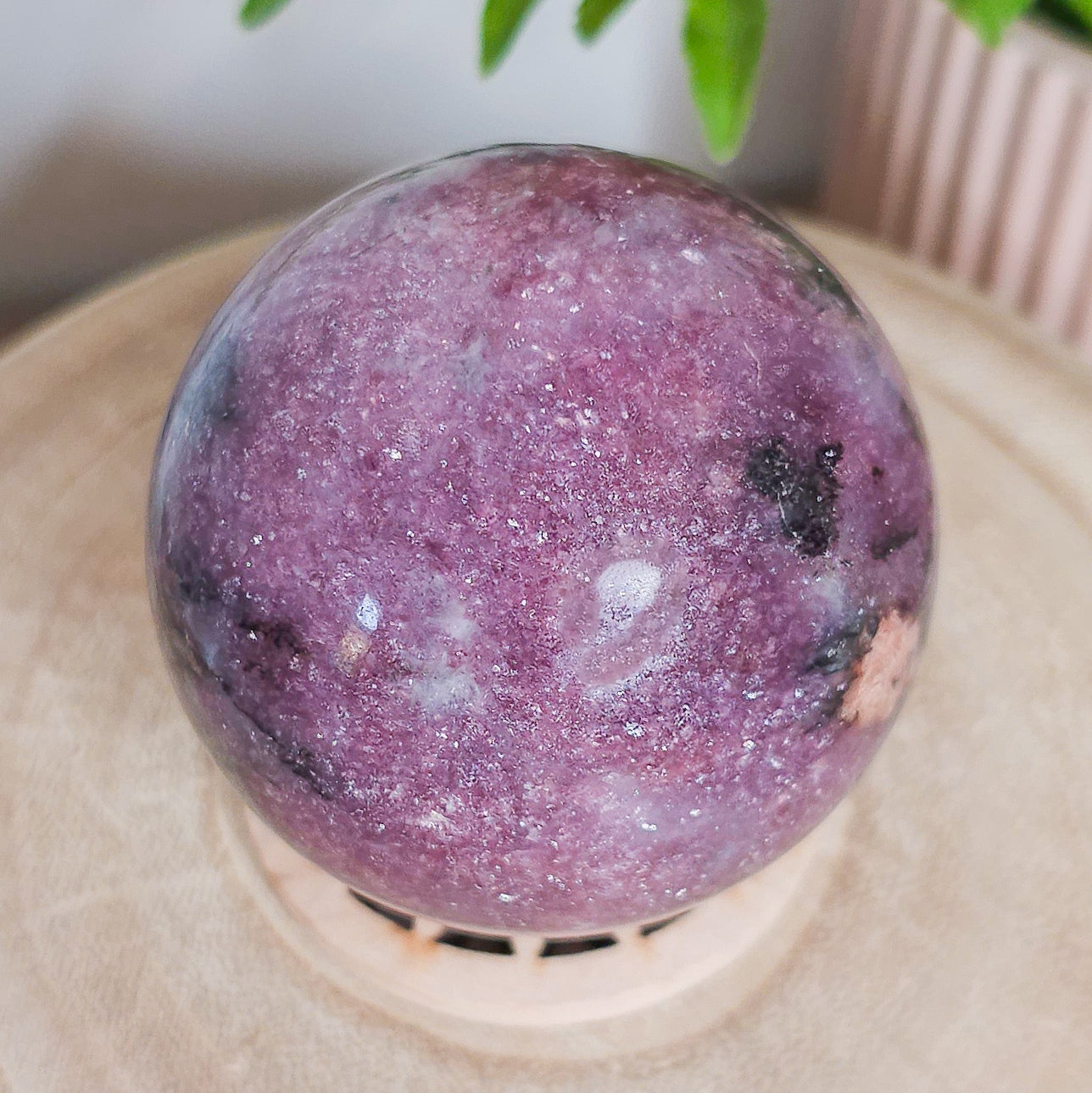 Lepidolite with Pink Tourmaline and Quartz