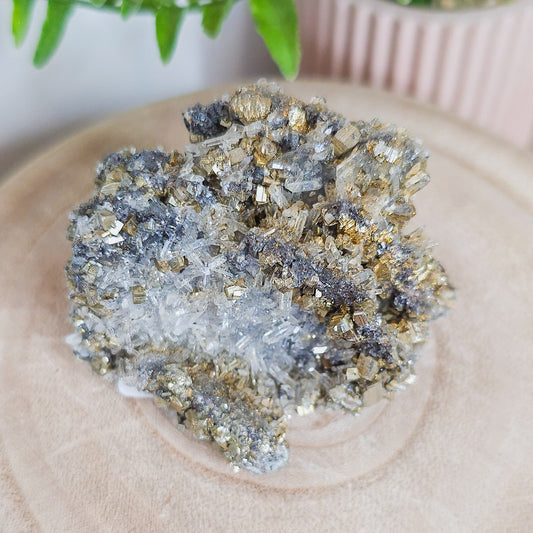 Quartz, Sphalerite and Pyrite specimen