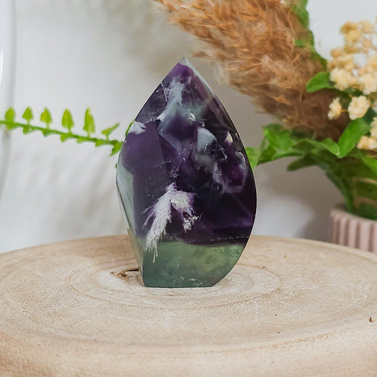 Purple and Green Feather Fluorite