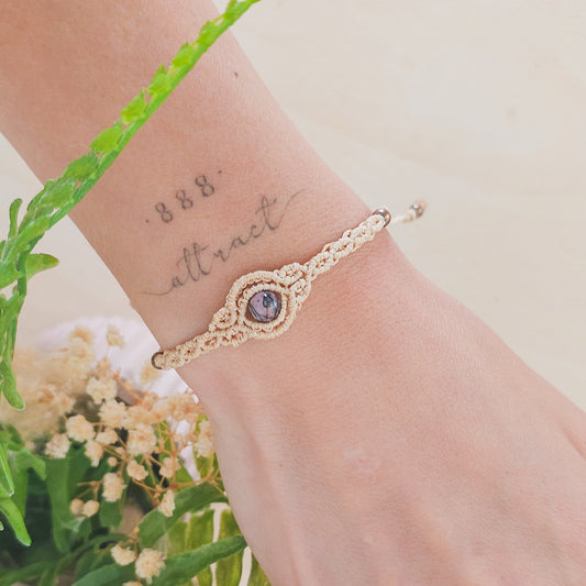 Open Heart | Strawberry Moon | Handmade Bracelet with Rhodonite