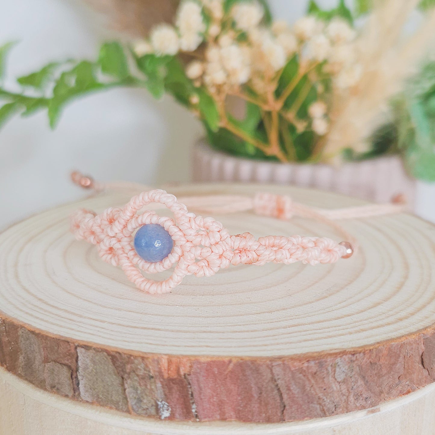 True Voice | Strawberry Moon | Handmade Bracelet with Blue Aventurine