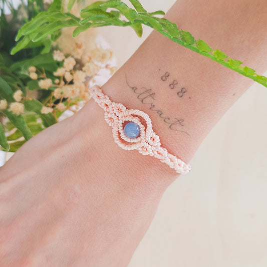 True Voice | Strawberry Moon | Handmade Bracelet with Blue Aventurine