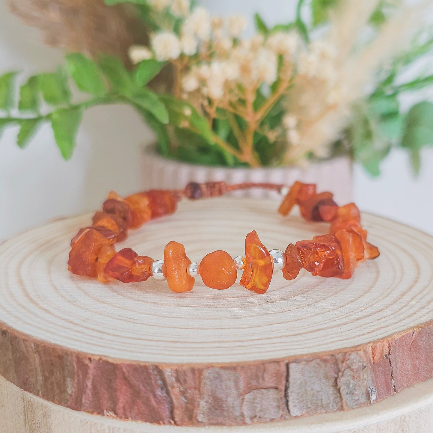 Handmade Baltic Amber beaded bracelet, infused with intention to support healing, grounding, and emotional well-being
