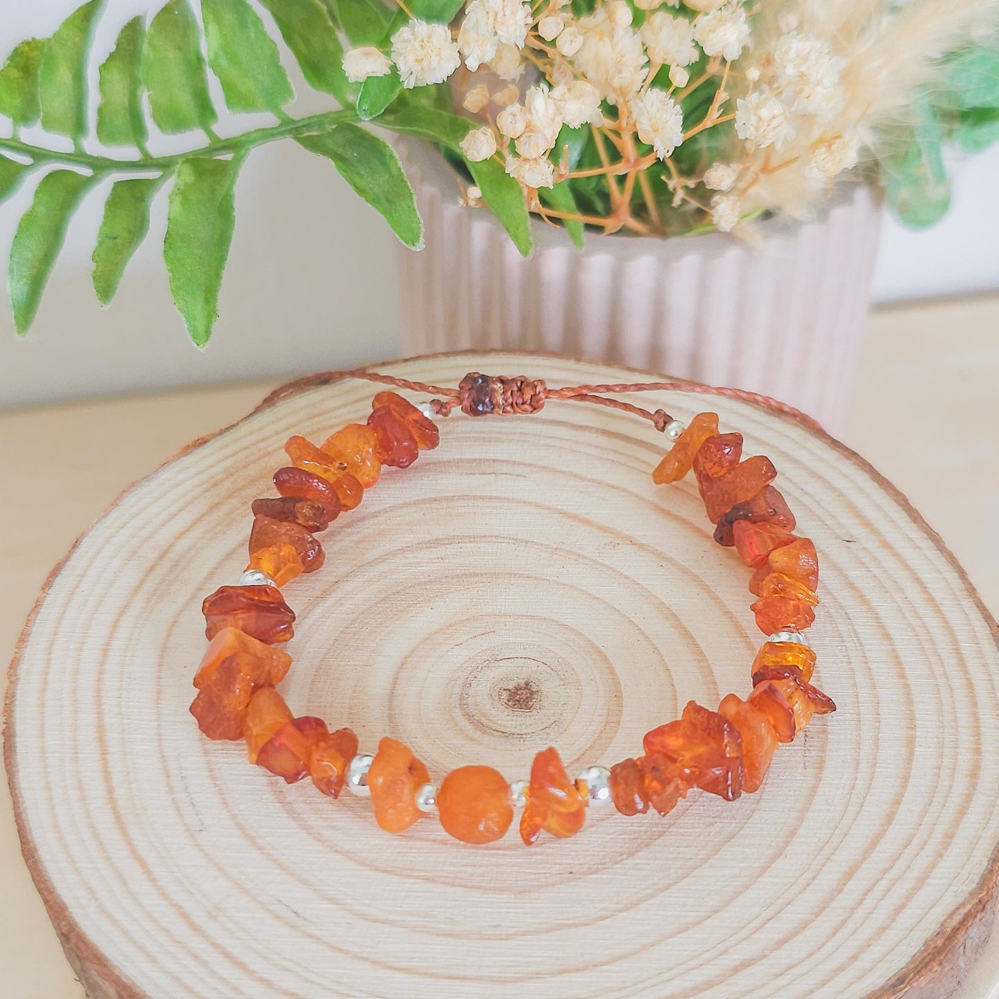 Handmade Baltic Amber beaded bracelet, infused with intention to support healing, grounding, and emotional well-being