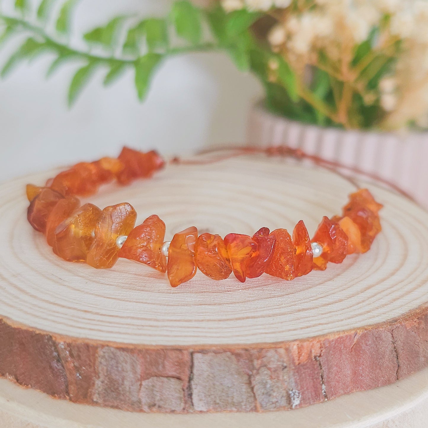 Sacred Light | Handmade Beaded Bracelet with Baltic Amber