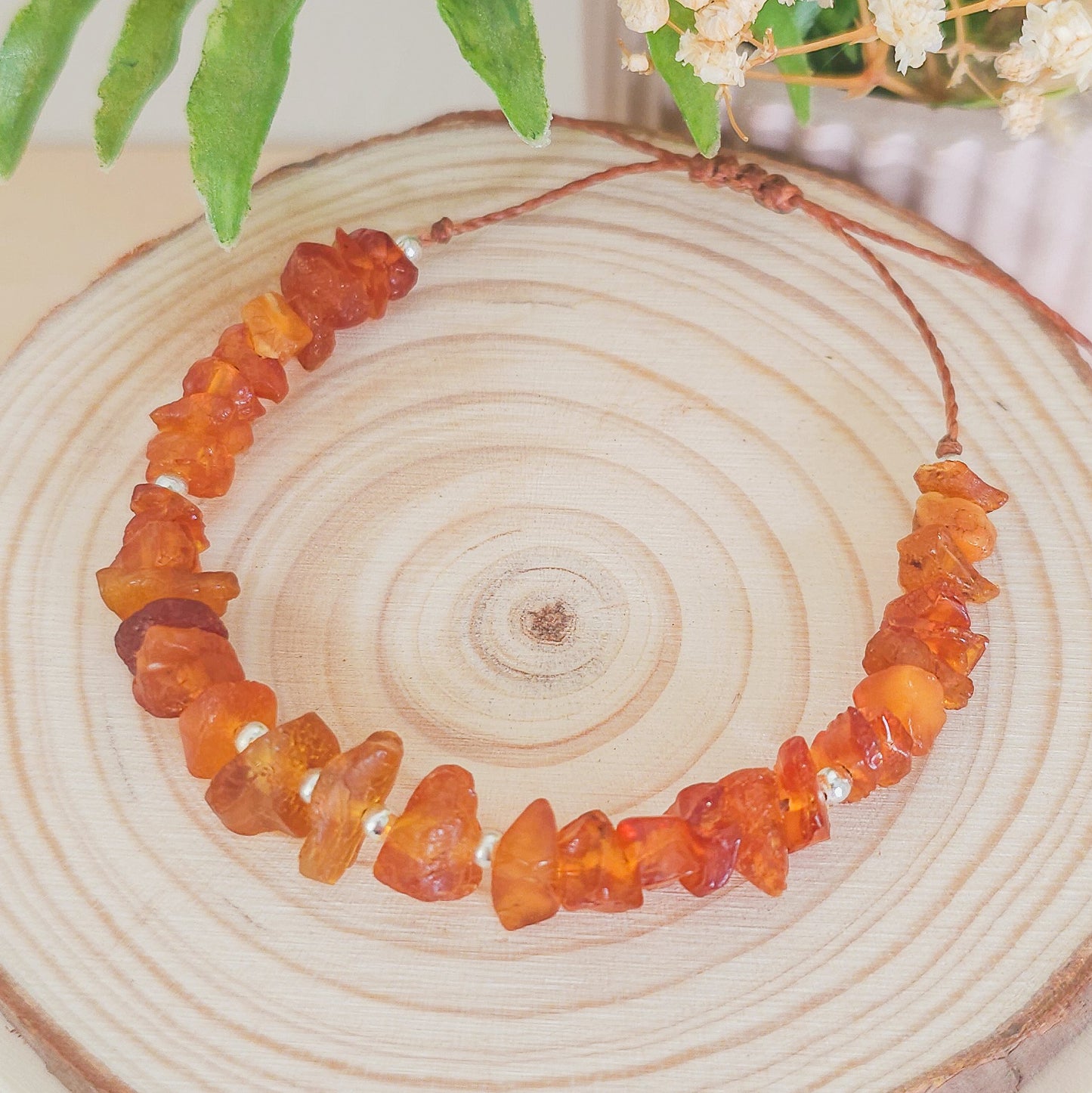Sacred Light | Handmade Beaded Bracelet with Baltic Amber