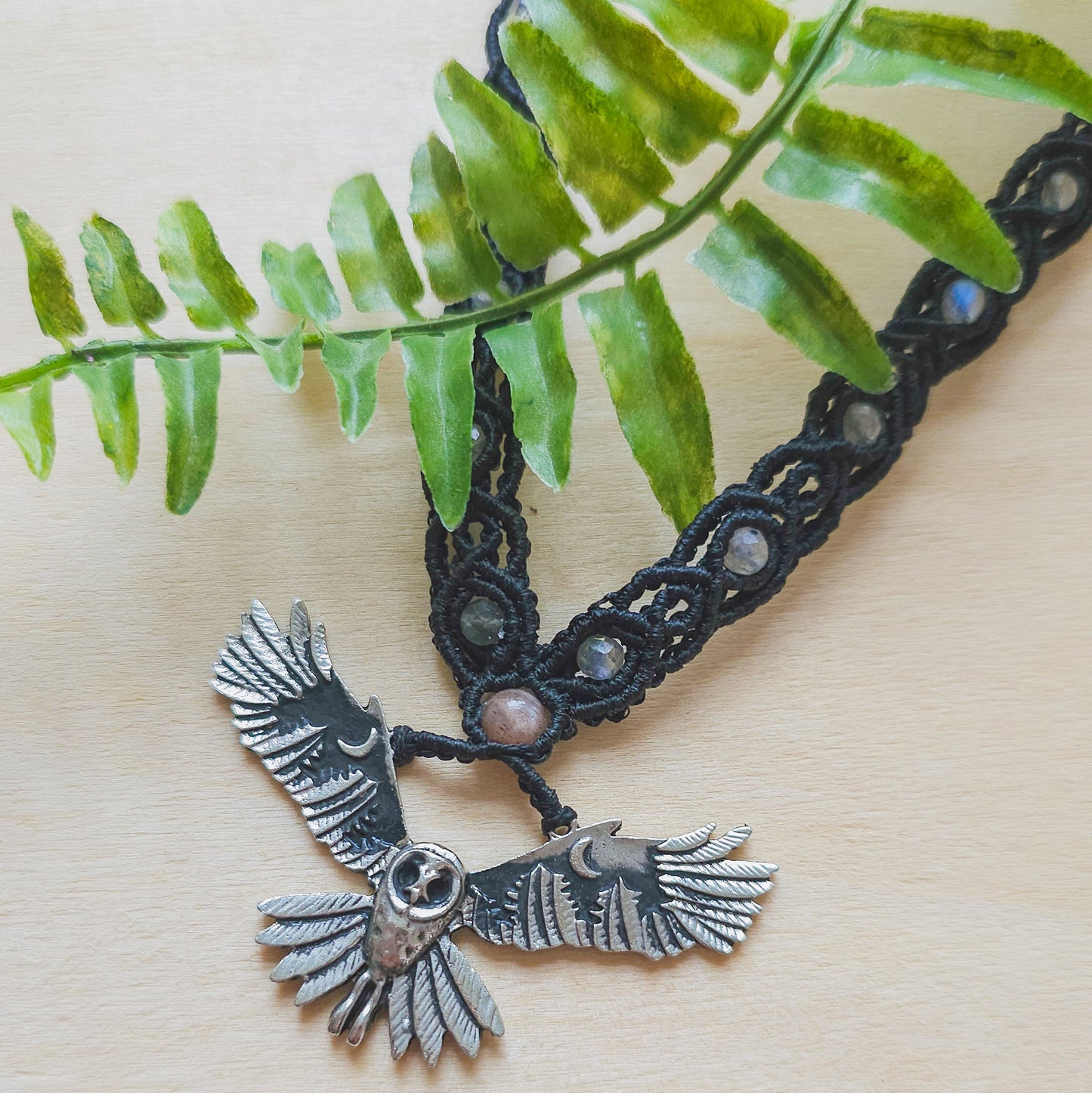 Celestial Watcher | Handmade Necklace with Labradorite, Moonstone, Sunstone