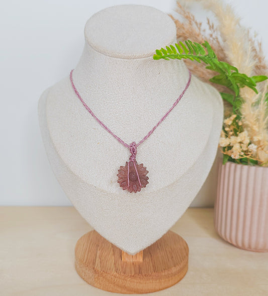 Joy Bloom | Handmade Necklace with Strawberry Quartz