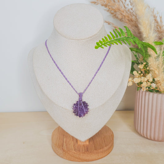 Spirit Bloom | Handmade Necklace with Amethyst Daisy