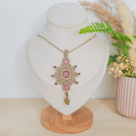 Radiant Heart | Handmade Necklace with Rhodonite