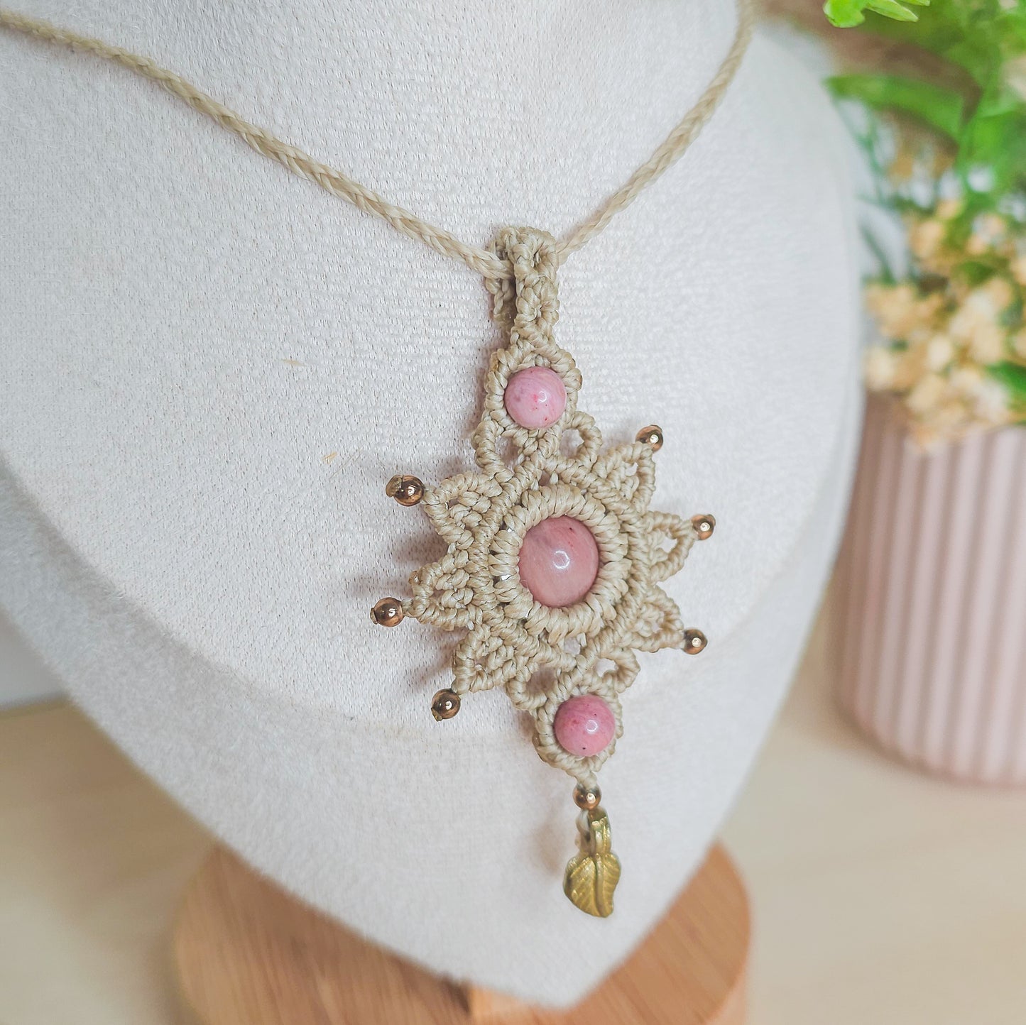 Radiant Heart | Handmade Necklace with Rhodonite