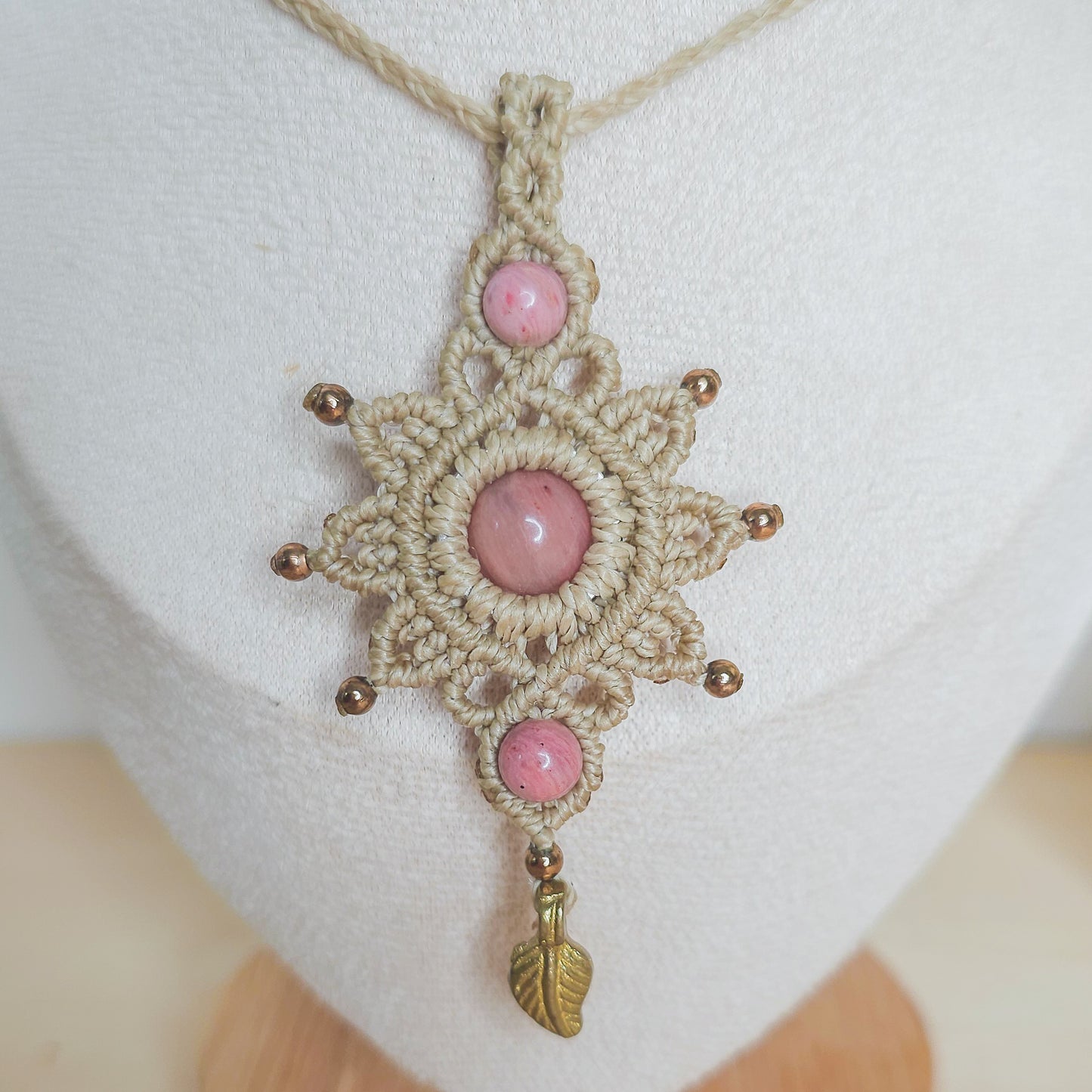 Radiant Heart | Handmade Necklace with Rhodonite