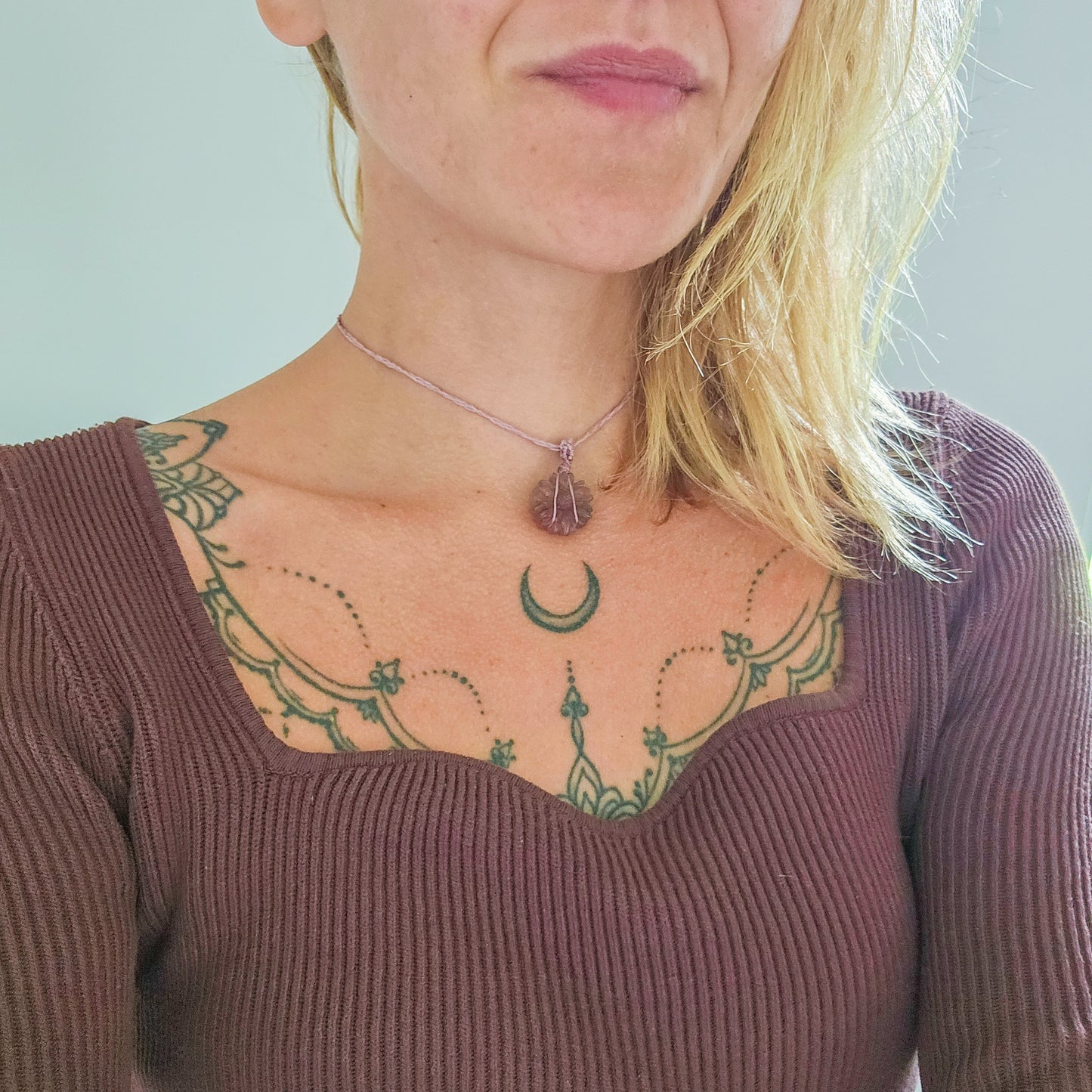 Joy Bloom | Handmade Necklace with Strawberry Quartz