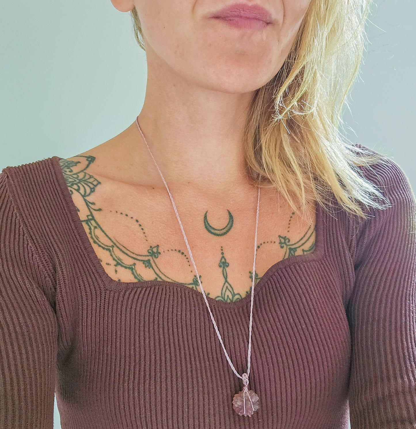 Joy Bloom | Handmade Necklace with Strawberry Quartz