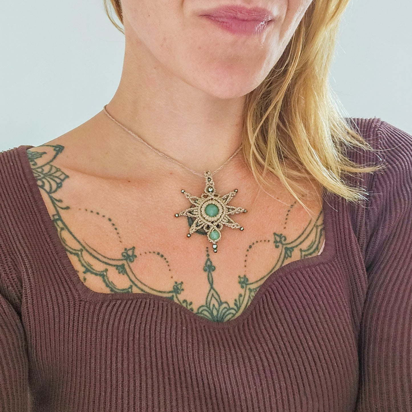 Bright Path | Handmade Necklace with Green Aventurine