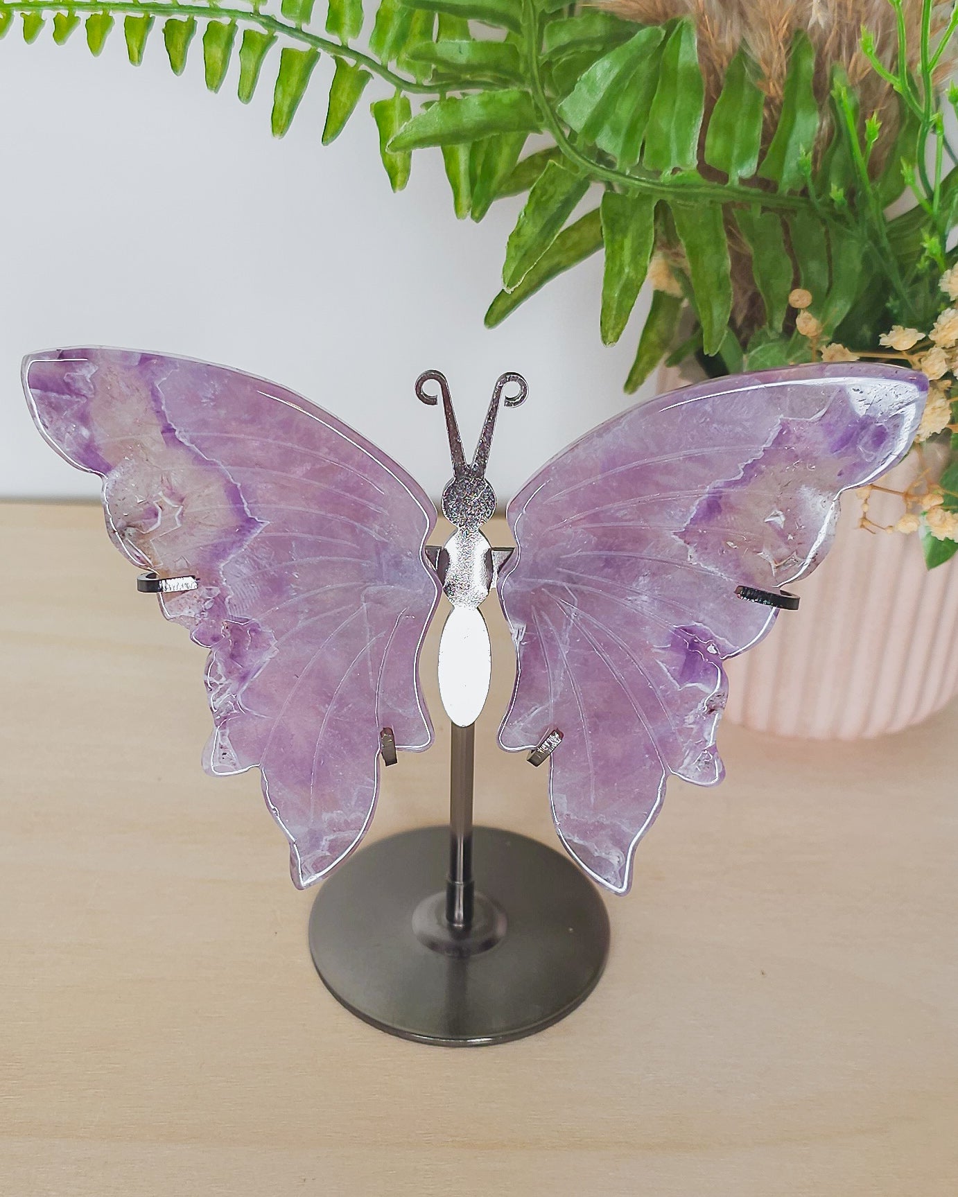 Amethyst Butterfly Wings on Stand