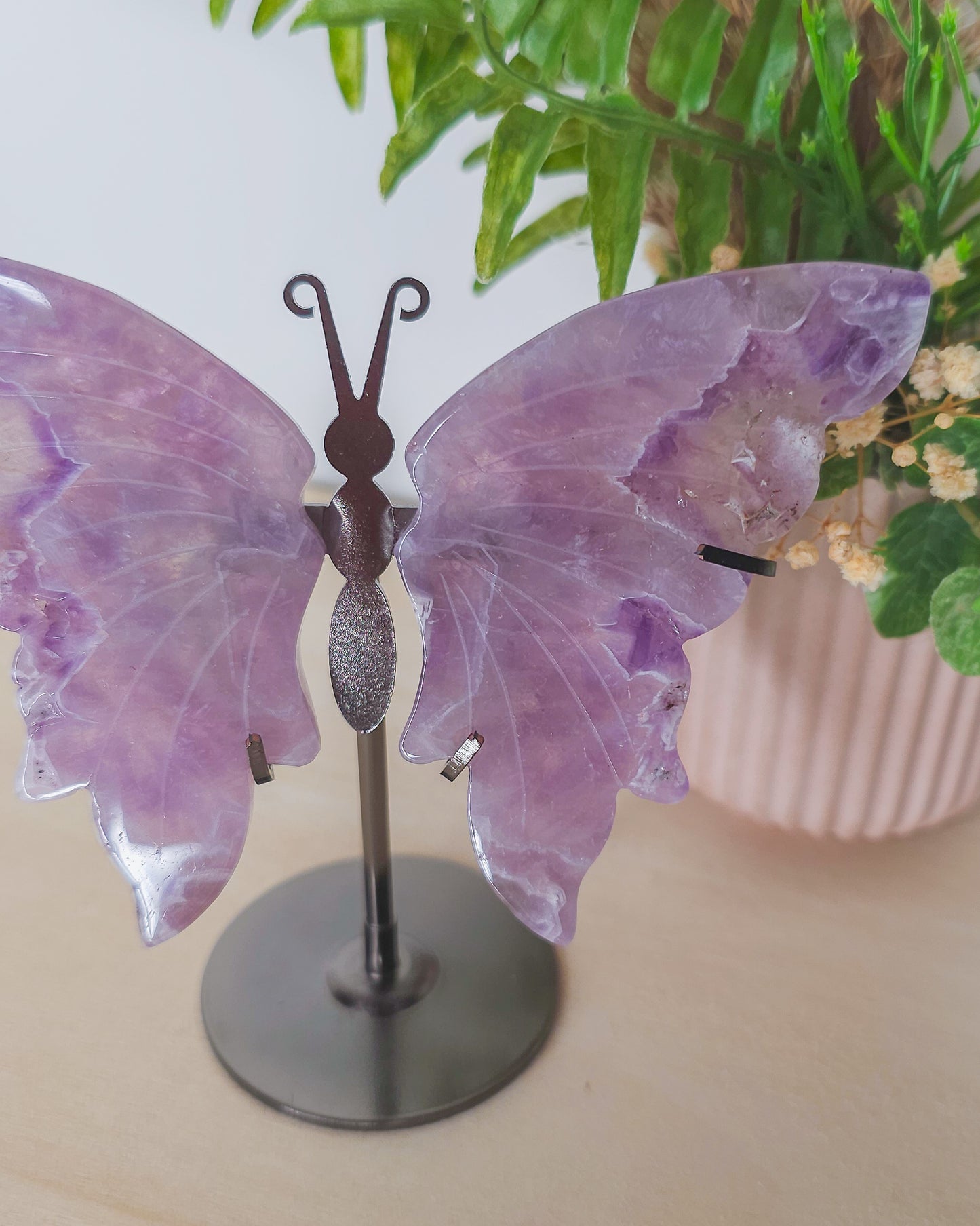 Amethyst Butterfly Wings on Stand