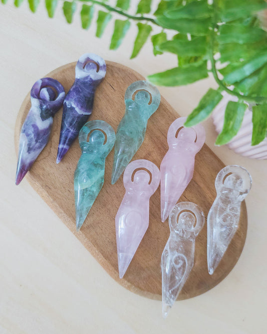 Spiral Goddess - Crystal Carvings
