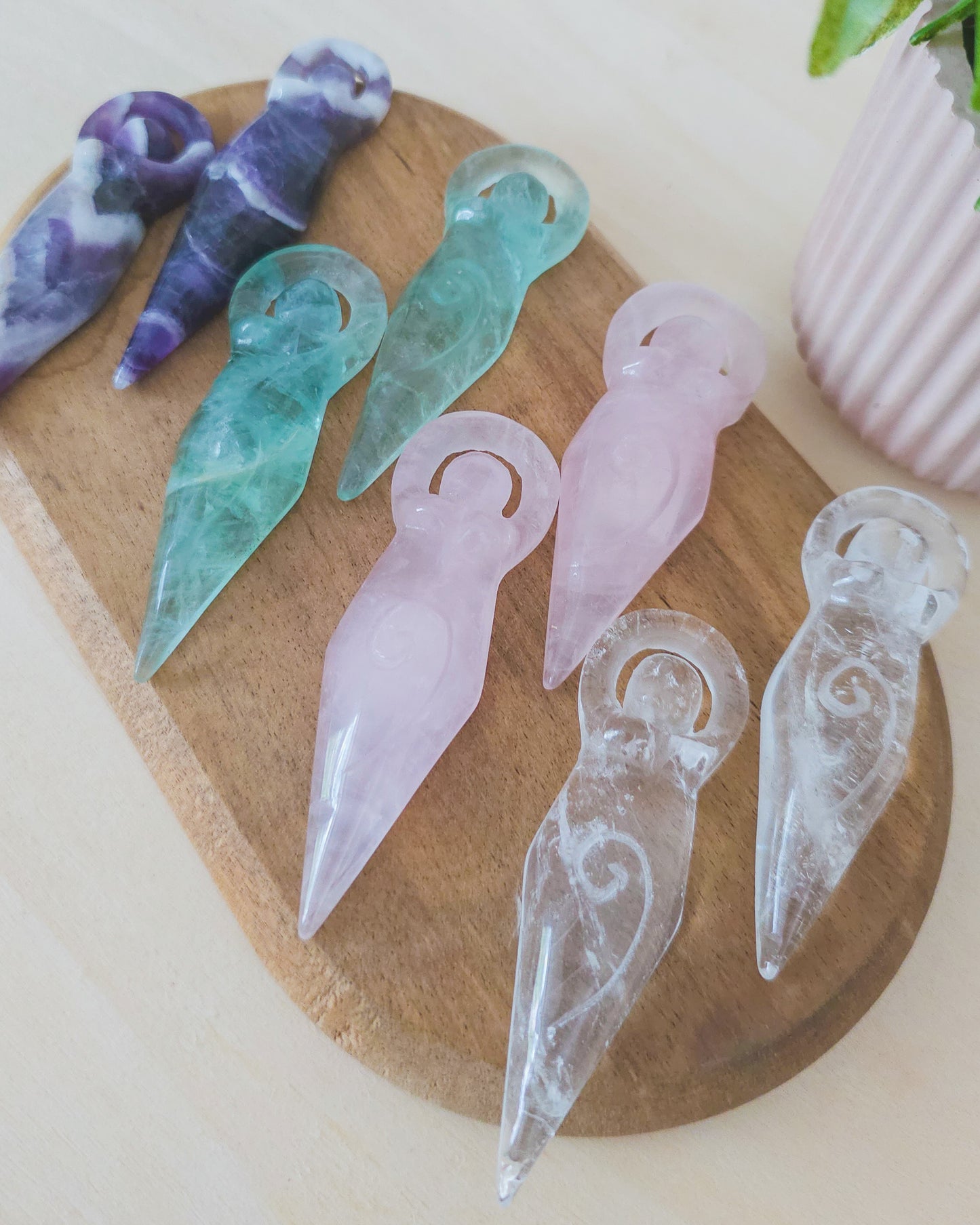 Spiral Goddess - Crystal Carvings