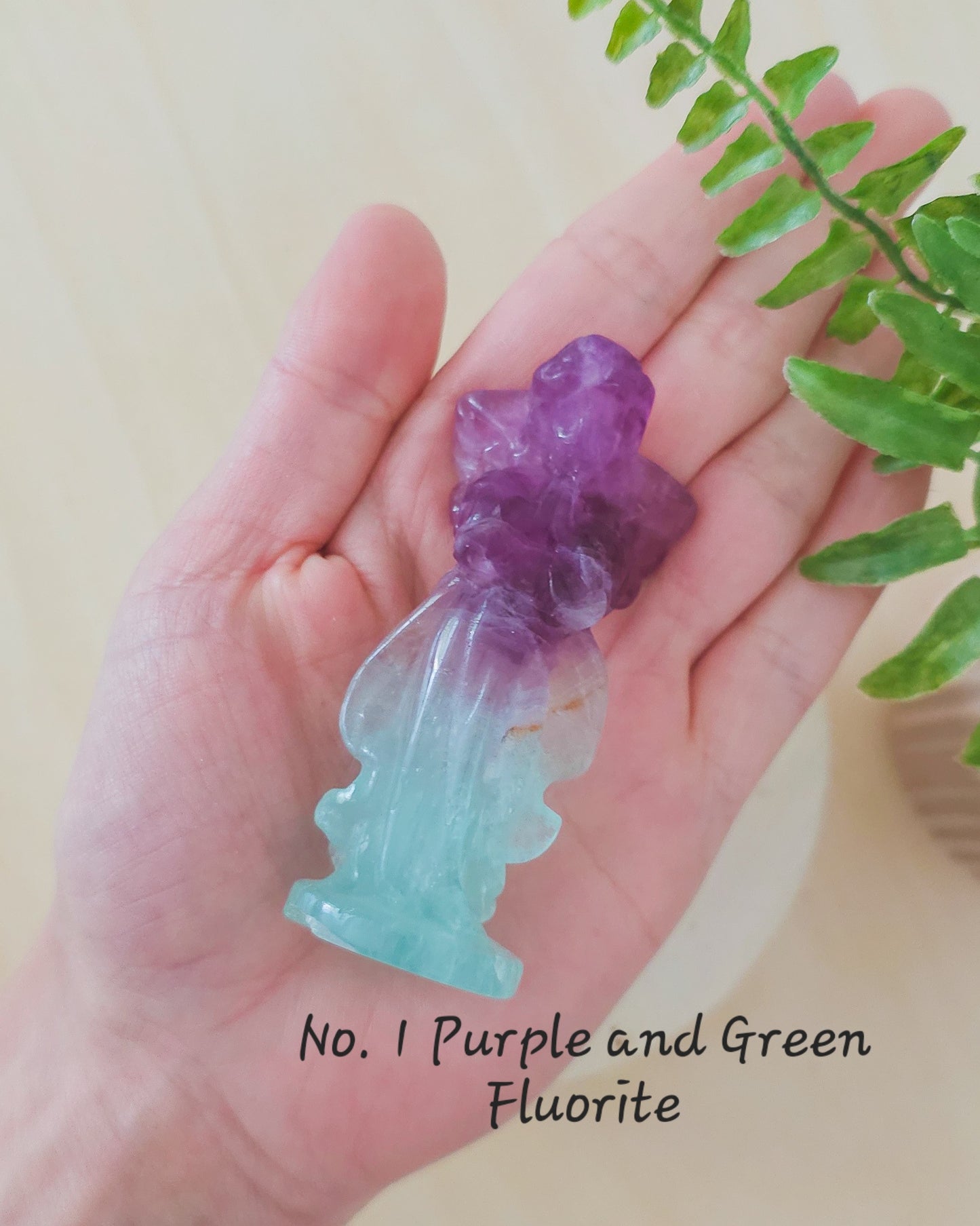 Fluorite Angel Carvings