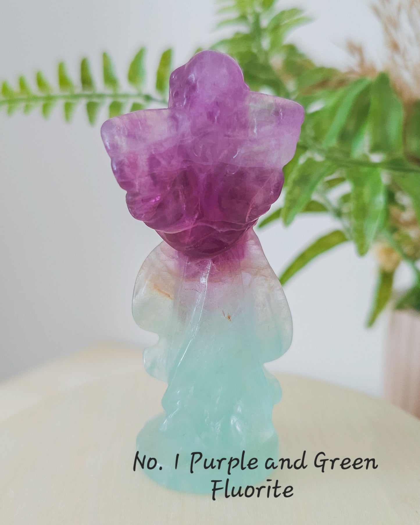 Fluorite Angel Carvings